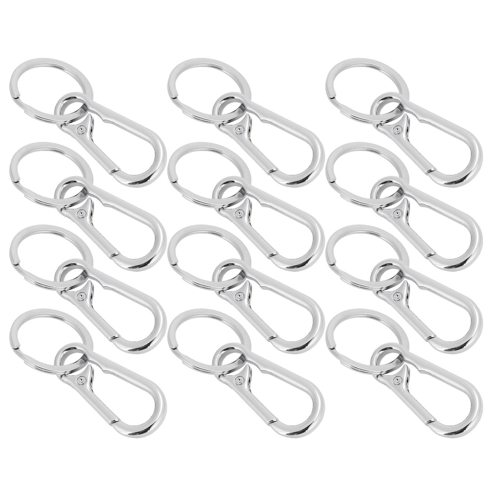 12pcs Alloy Keychain AntiRust No Deformation Glossy Surface for Hanging Key view 2