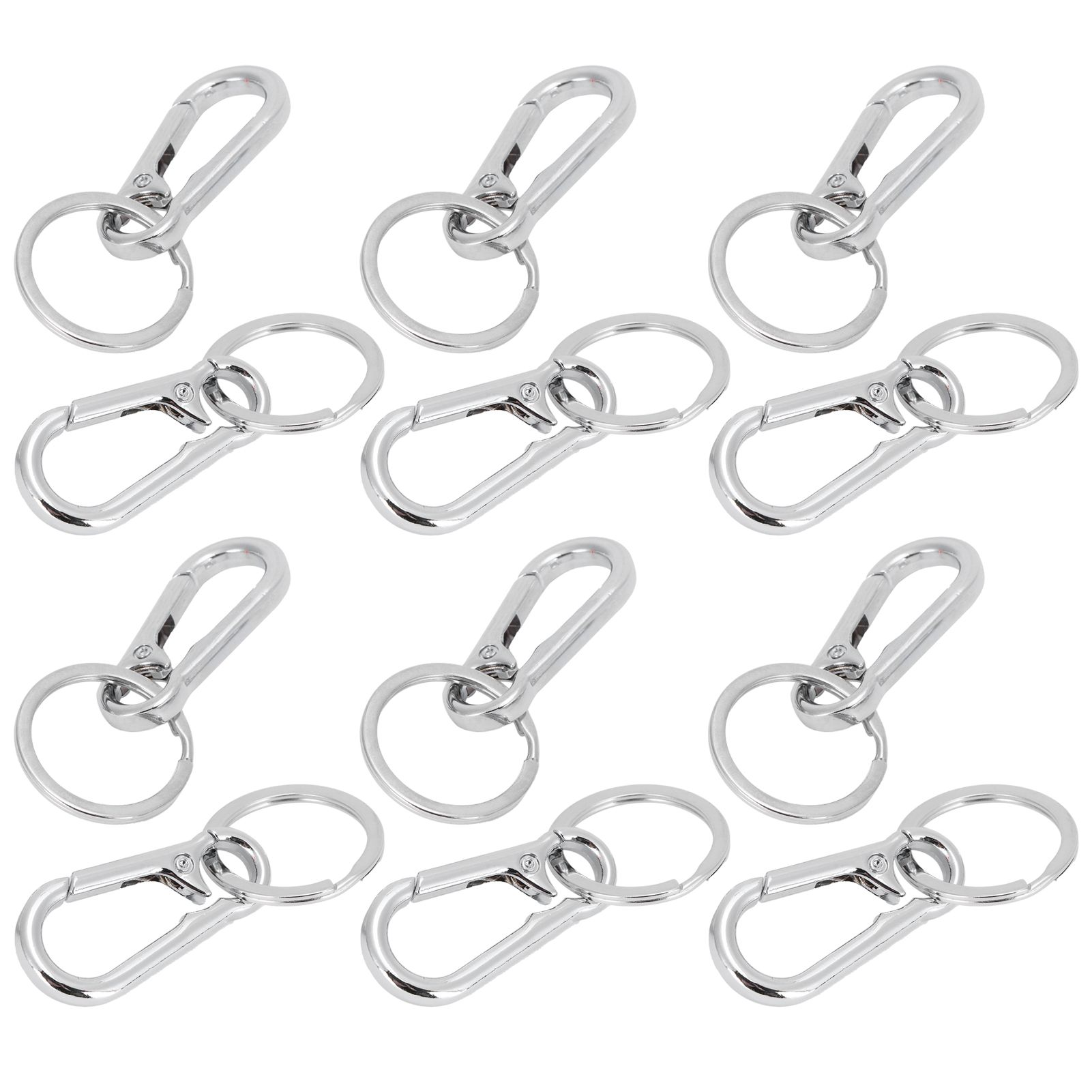 12pcs Alloy Keychain AntiRust No Deformation Glossy Surface for Hanging Key view 3