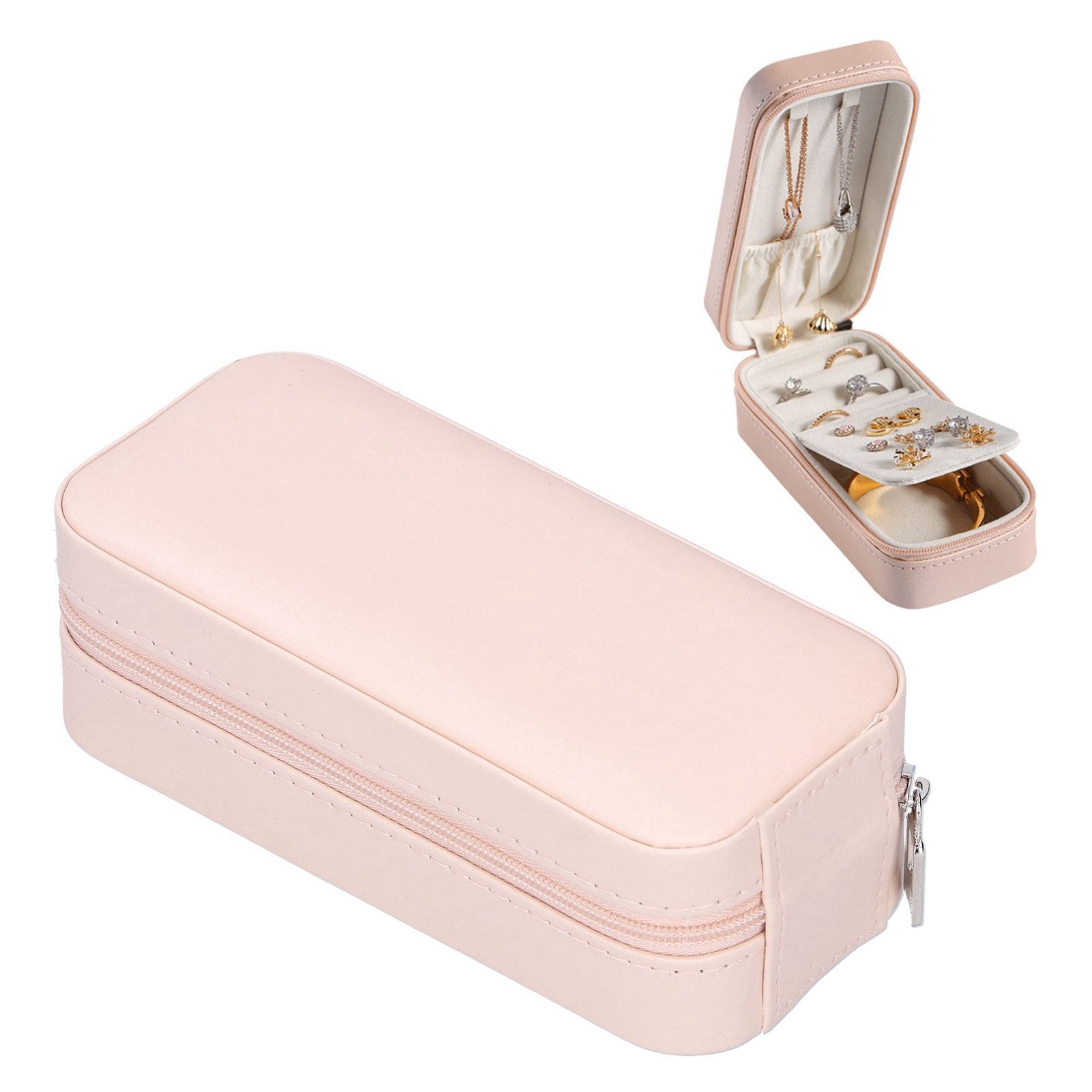 Portable Jewelry Organizer PU Fashion Earrings Necklace Rings Packaging view 10