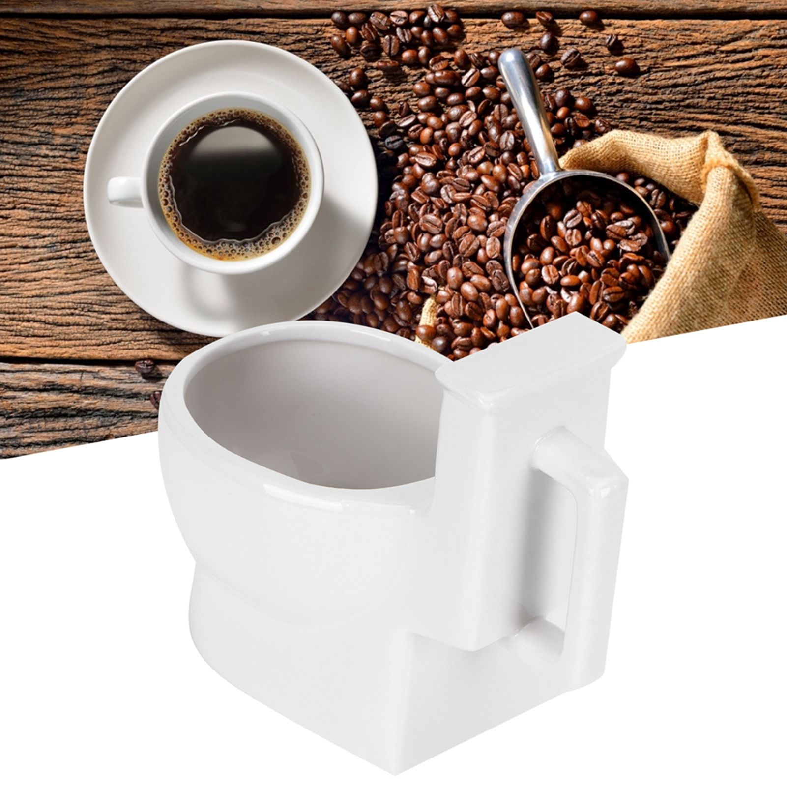 301‑400ml Ceramic Toilet Mug Funny Coffee Cup with Handle Personalized Gift view 9