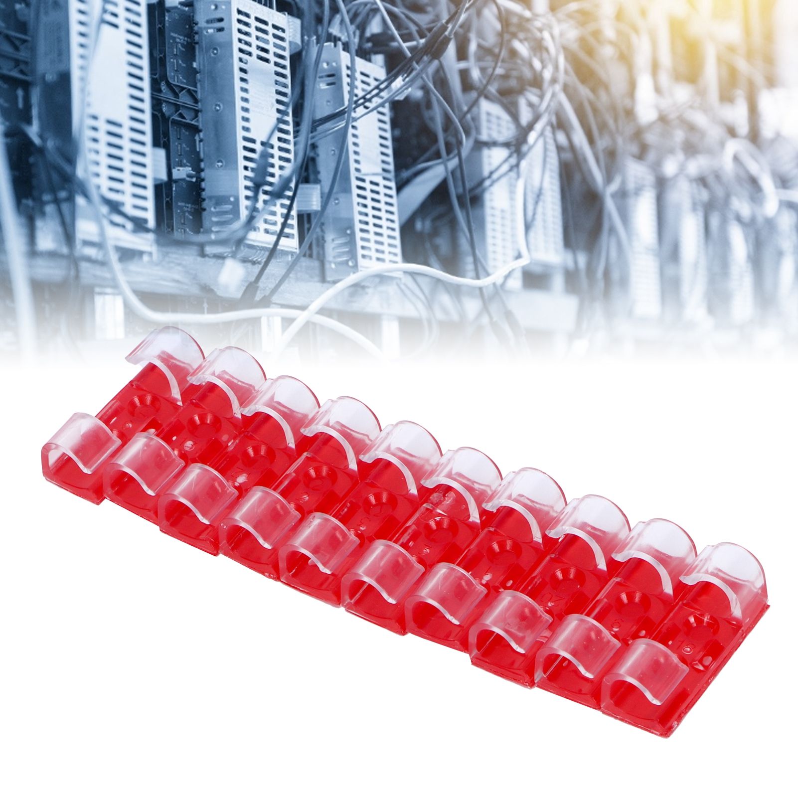 20Pcs Wire Clamp Self adhesive Line Cable Clip Buckle Fastener Desktop view 9