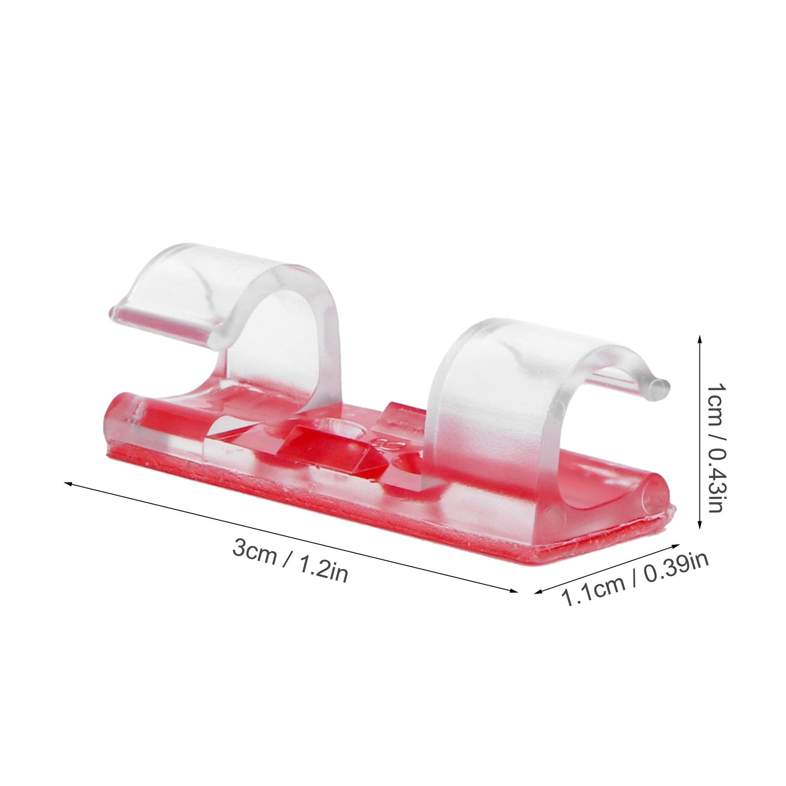 20Pcs Wire Clamp Self adhesive Line Cable Clip Buckle Fastener Desktop view 13