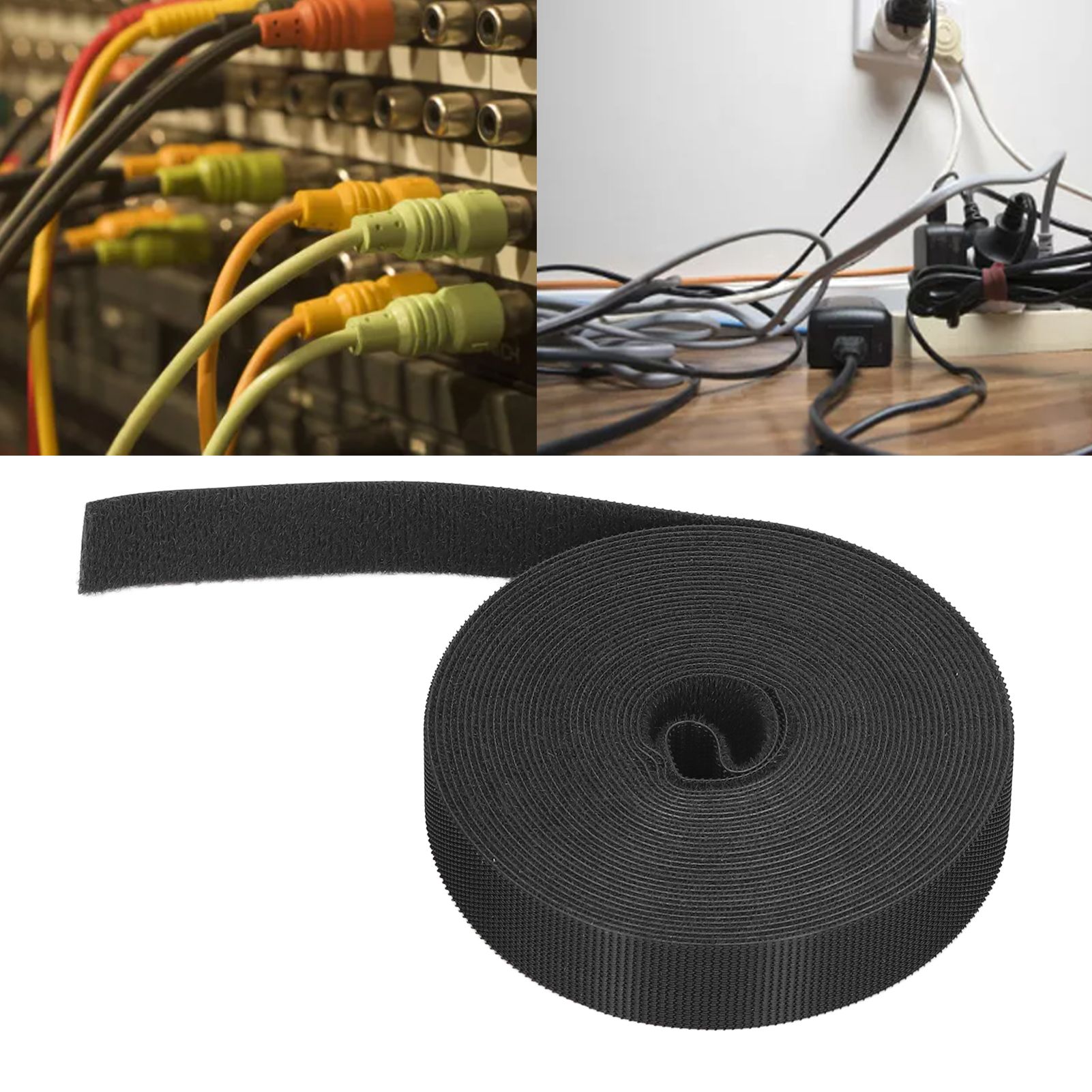 Hook and Loop Cable Ties Multipurpose Reusable Fastening Nylon Tape for Wire view 11