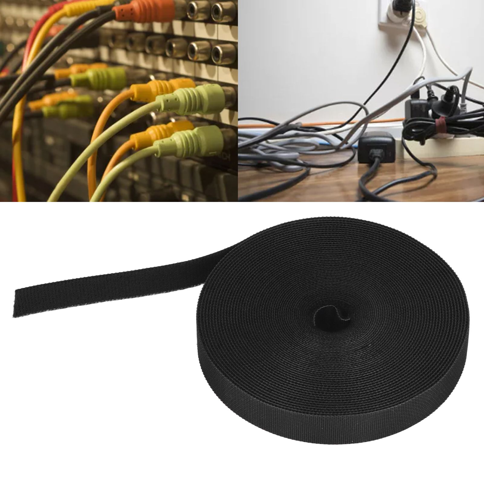 Hook and Loop Cable Ties Multipurpose Reusable Fastening Nylon Tape for Wire view 11