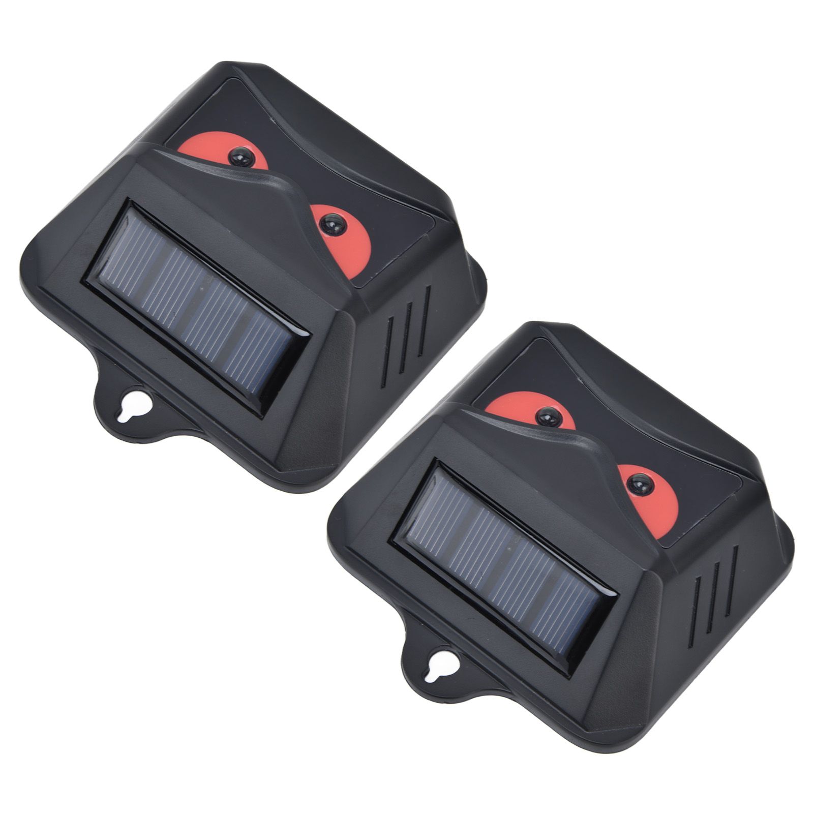 2pcs Animal Repeller Red LED Strobe Lights Waterproof Design Solar Automatic view 3