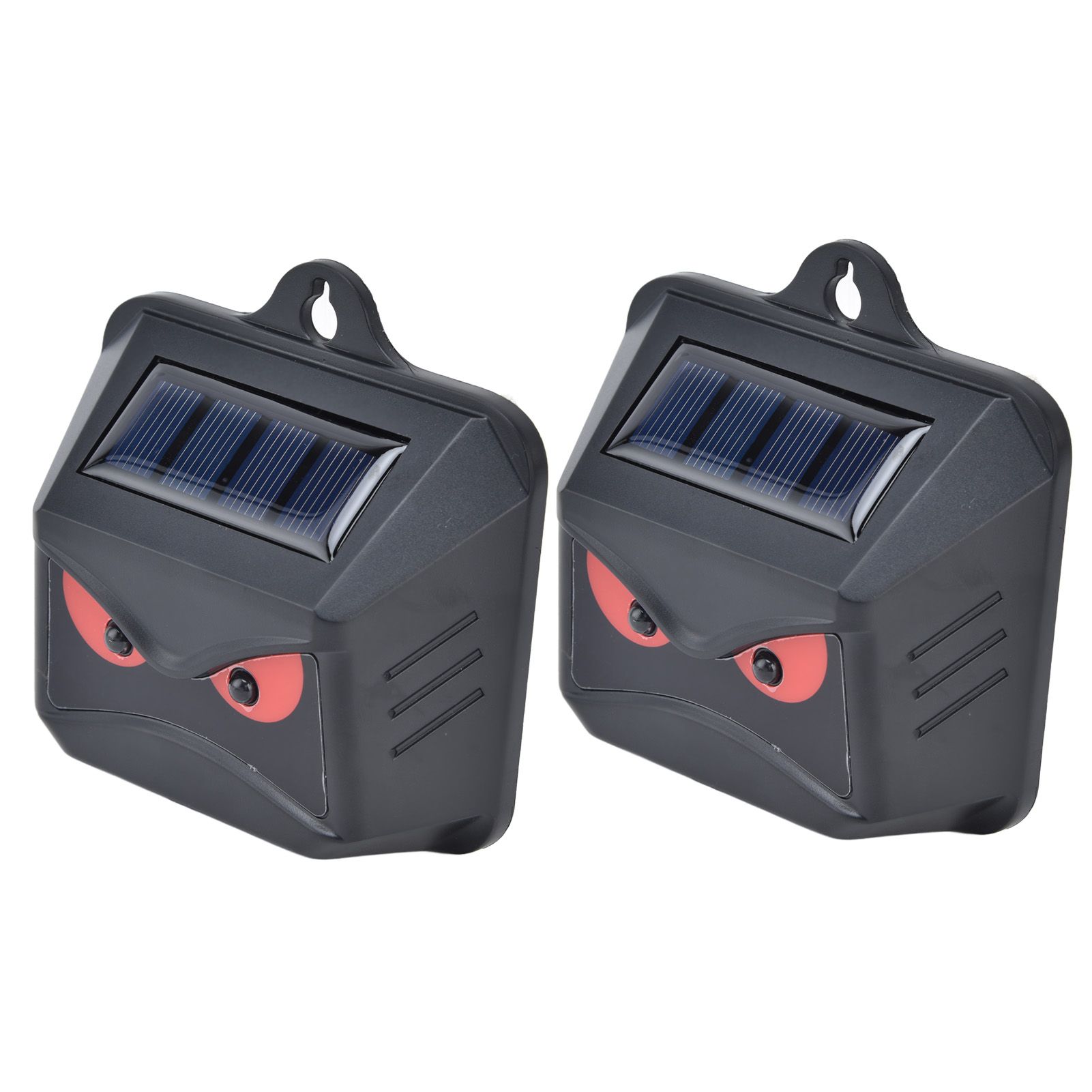 2pcs Animal Repeller Red LED Strobe Lights Waterproof Design Solar Automatic view 5
