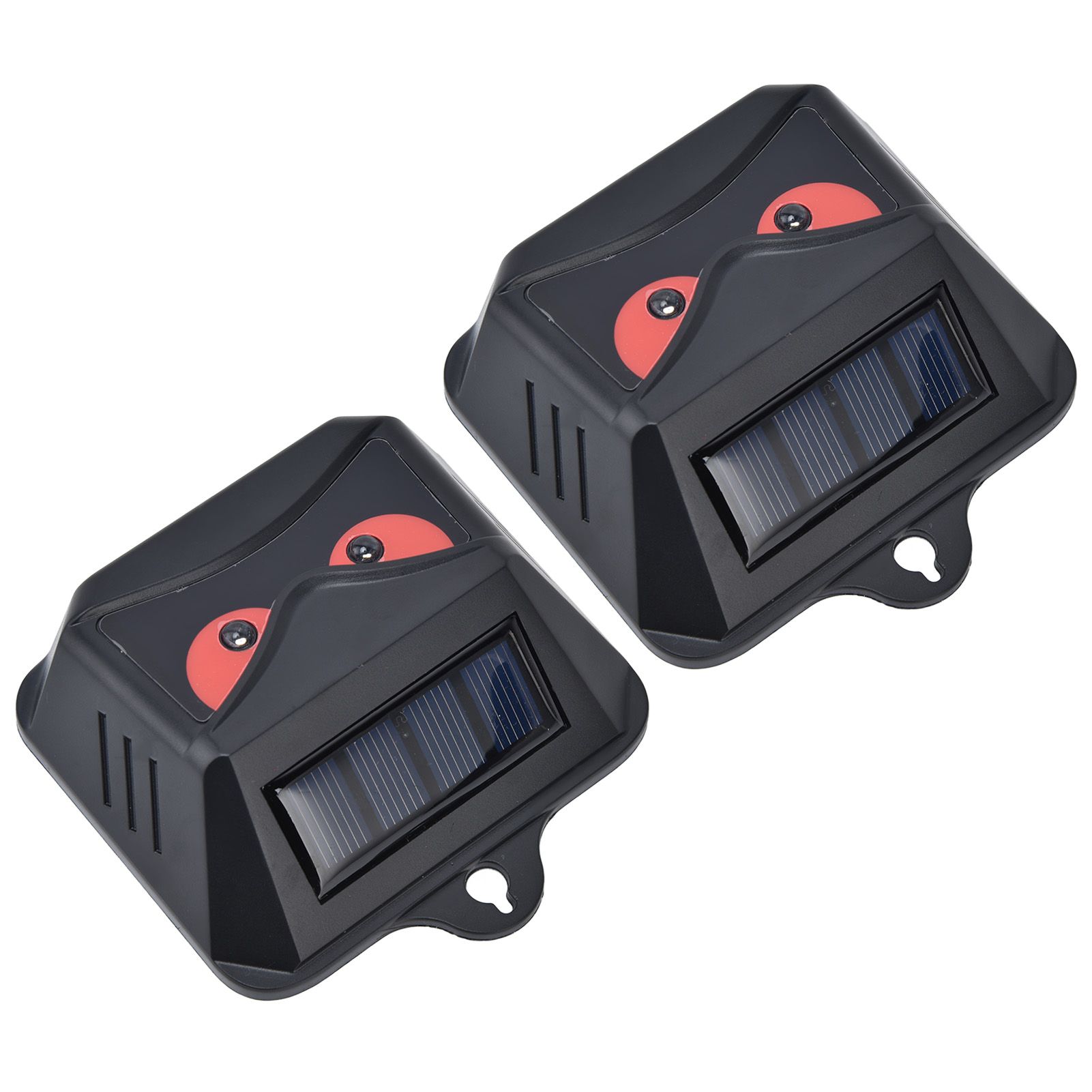 2pcs Animal Repeller Red LED Strobe Lights Waterproof Design Solar Automatic view 8