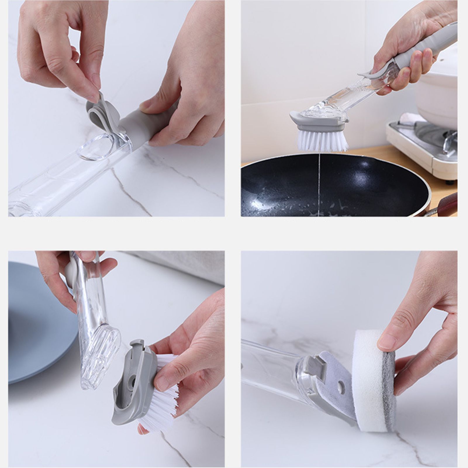 Hydraulic Brush Automatic Adding Liquid Pot Soft Kitchen Brush Kitchen view 4