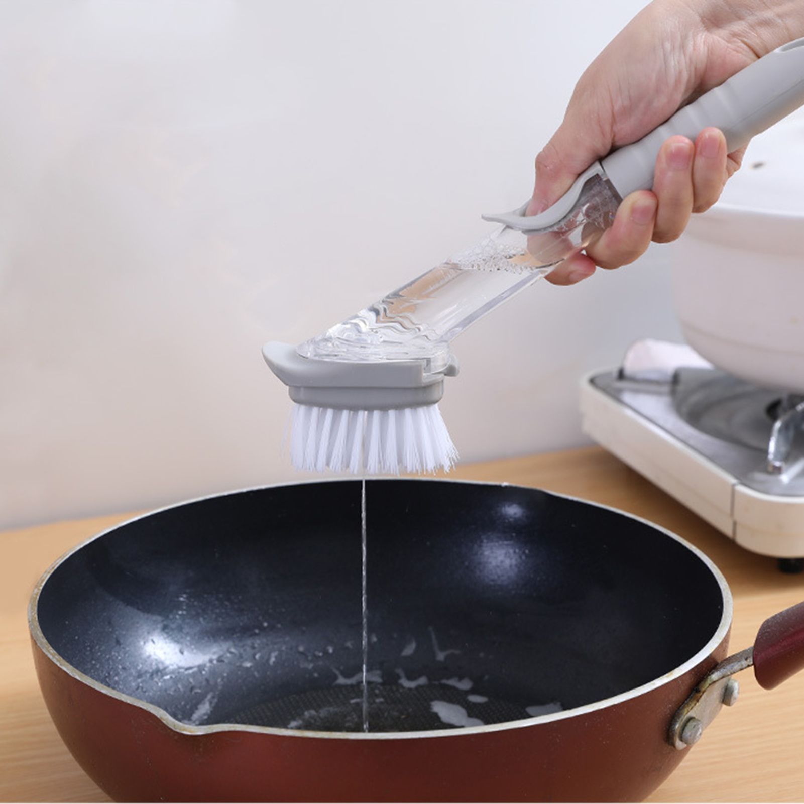Hydraulic Brush Automatic Adding Liquid Pot Soft Kitchen Brush Kitchen view 6
