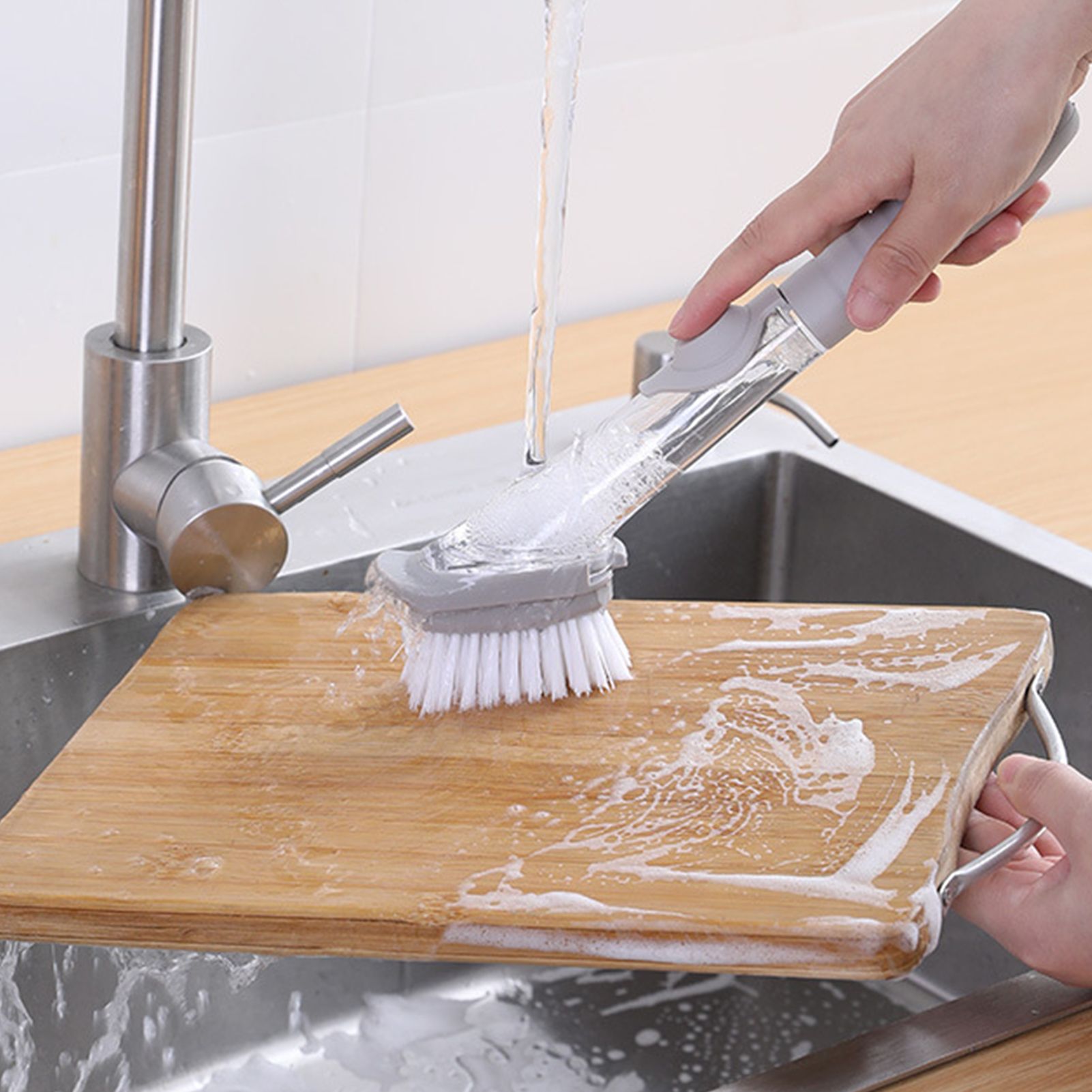 Hydraulic Brush Automatic Adding Liquid Pot Soft Kitchen Brush Kitchen view 12
