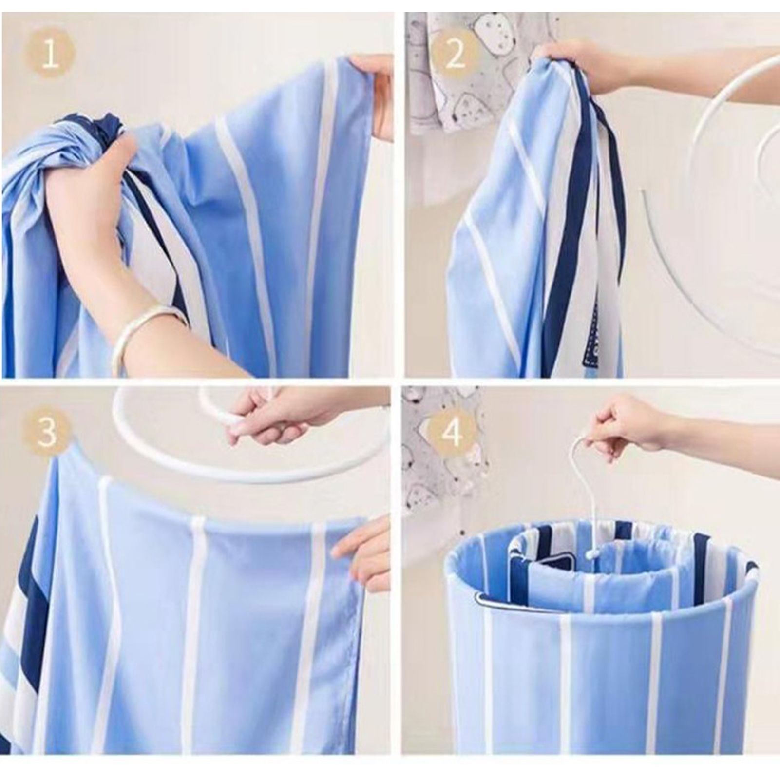 Spiral Hanger Dedicated Space Saving Stainless Steel Rustproof Quilt Bed Linen view 3