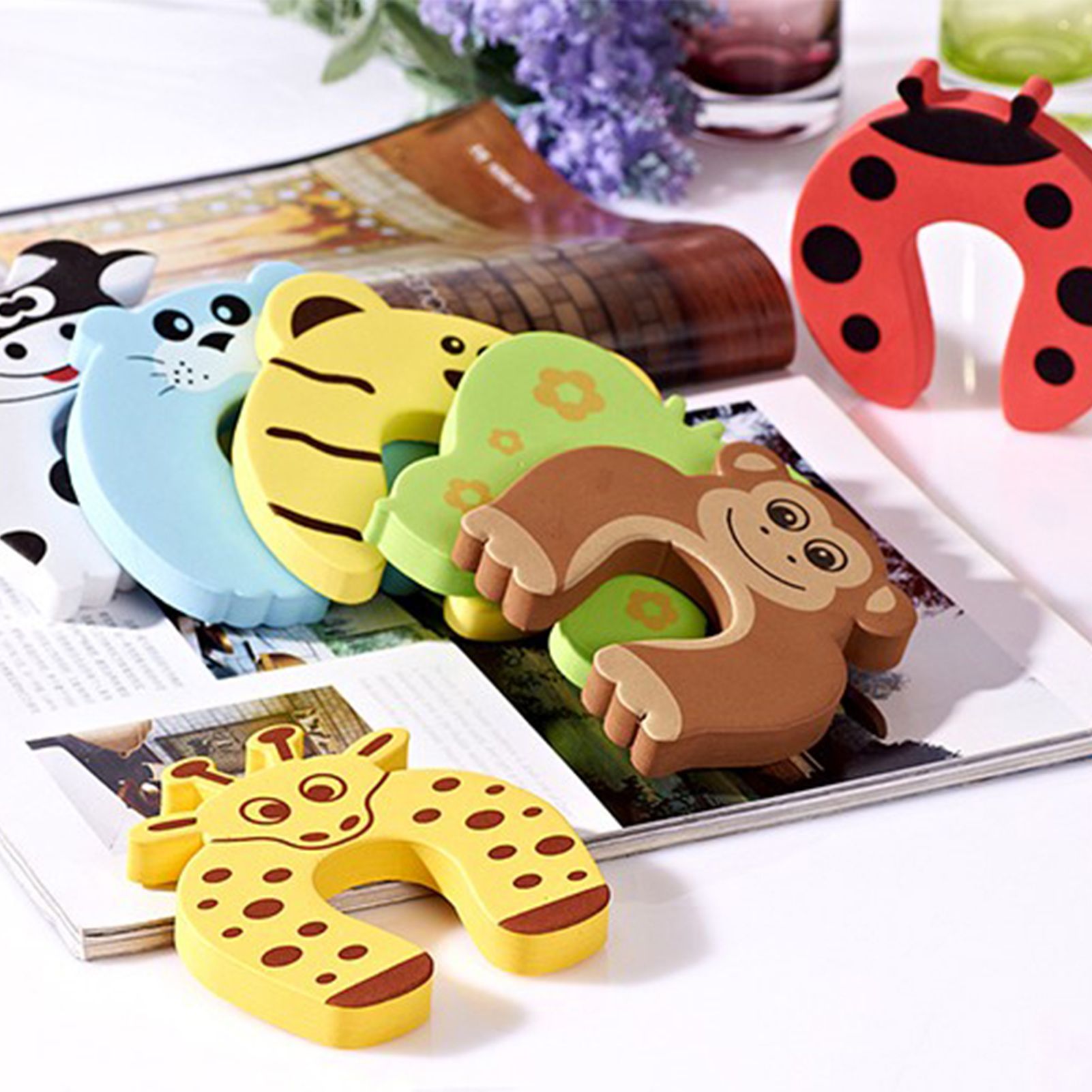 Door Pinch Guard High Elasticity Cute Prevent Pinching Easy to Install Baby view 11