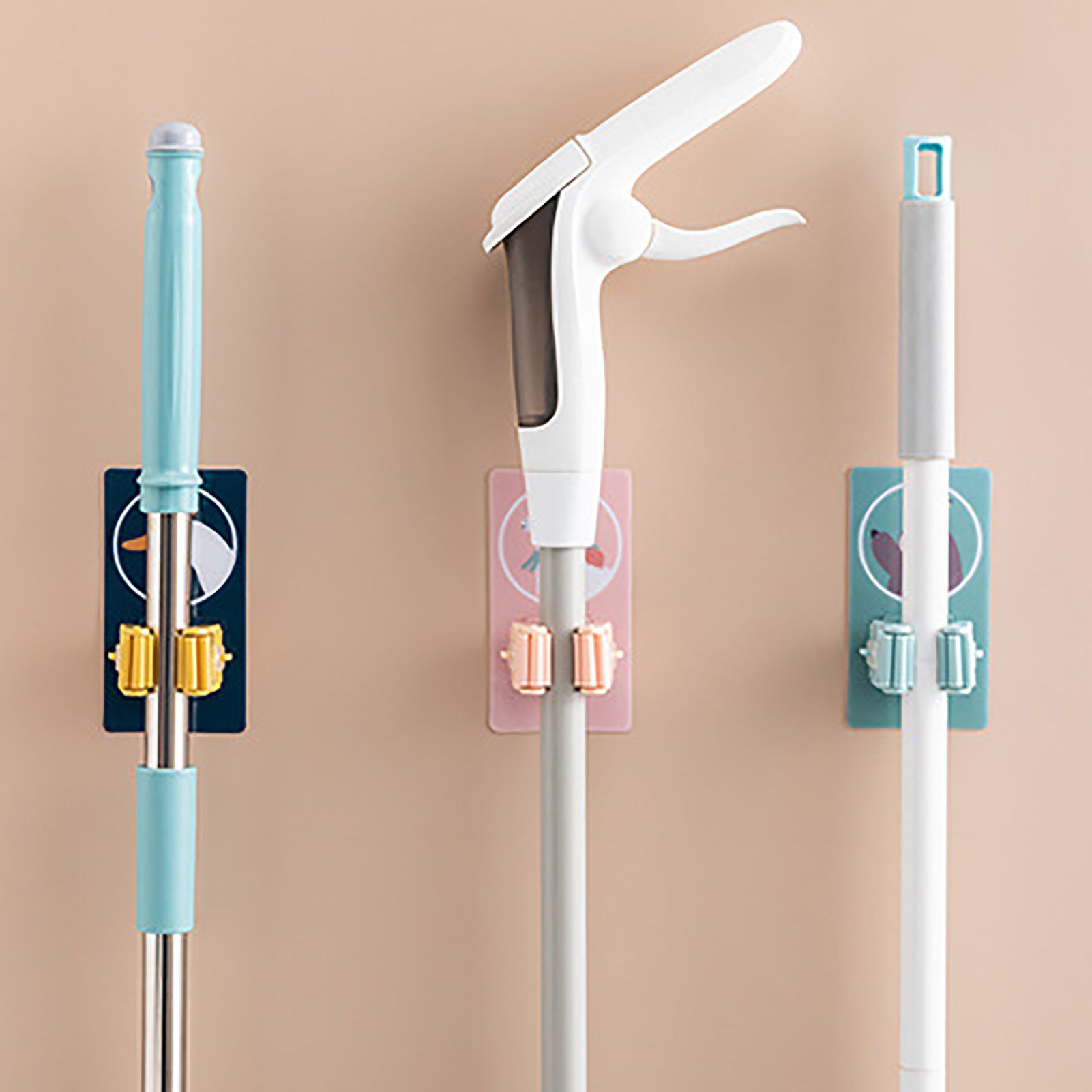 Wall Mounted Mop Clip Strong Adsorption Capacity Waterproof Roller Design view 5
