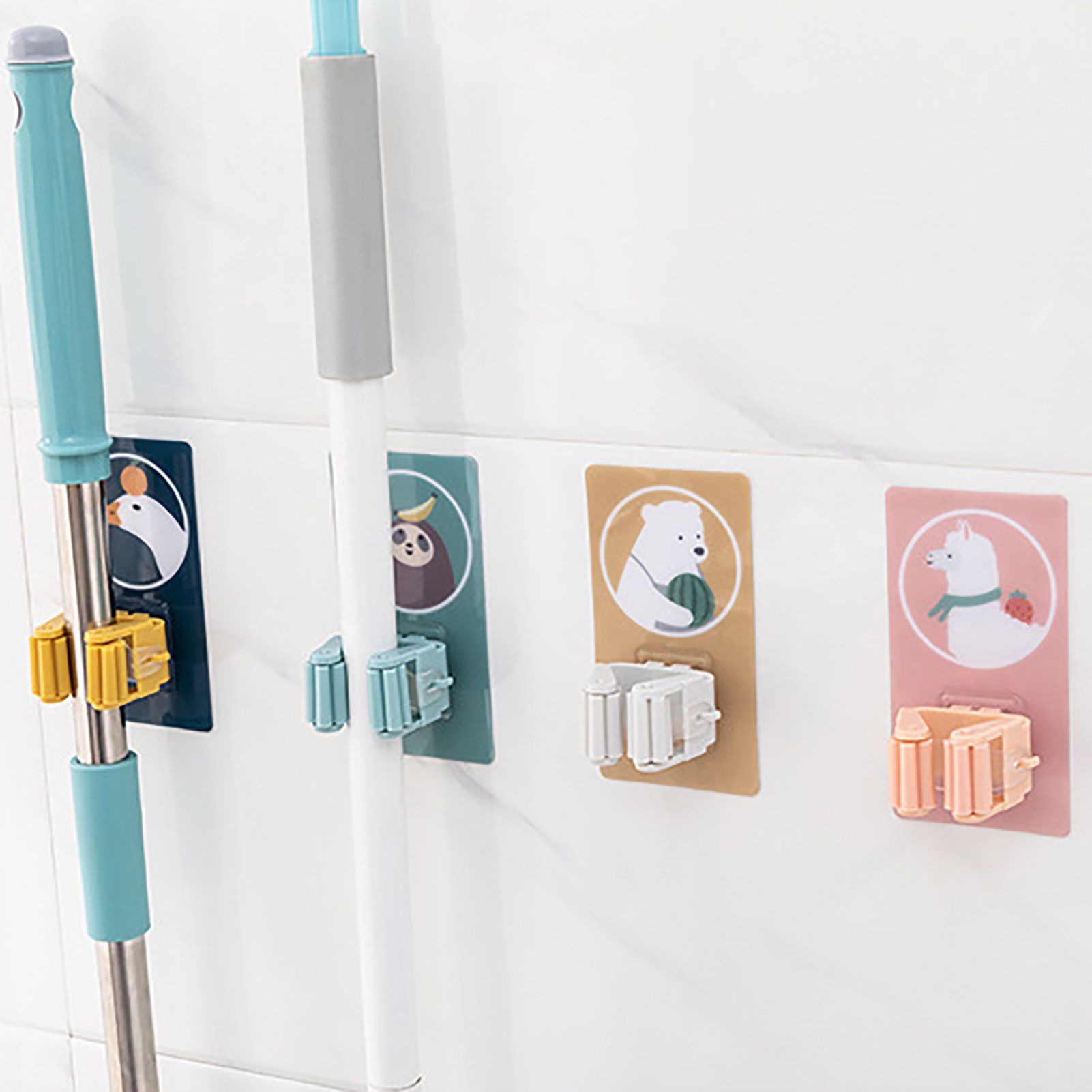 Wall Mounted Mop Clip Strong Adsorption Capacity Waterproof Roller Design view 9