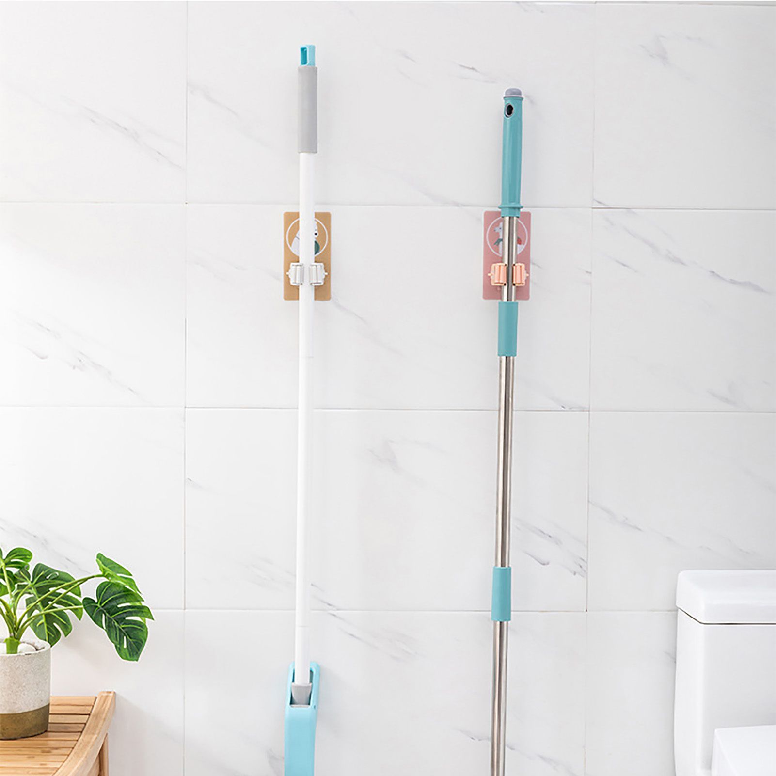 Wall Mounted Mop Clip Strong Adsorption Capacity Waterproof Roller Design view 11