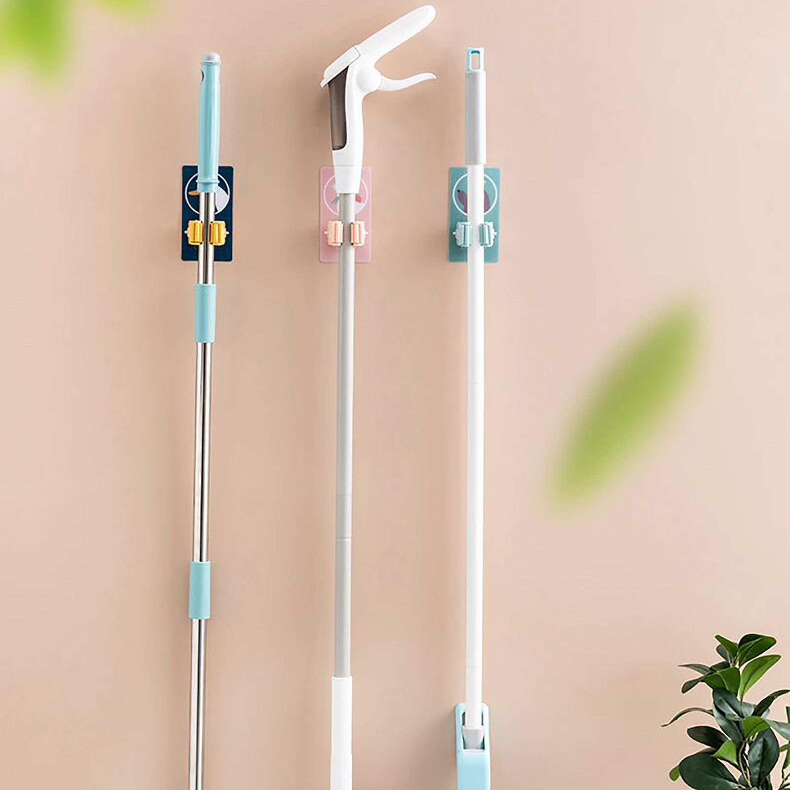 Wall Mounted Mop Clip Strong Adsorption Capacity Waterproof Roller Design view 12