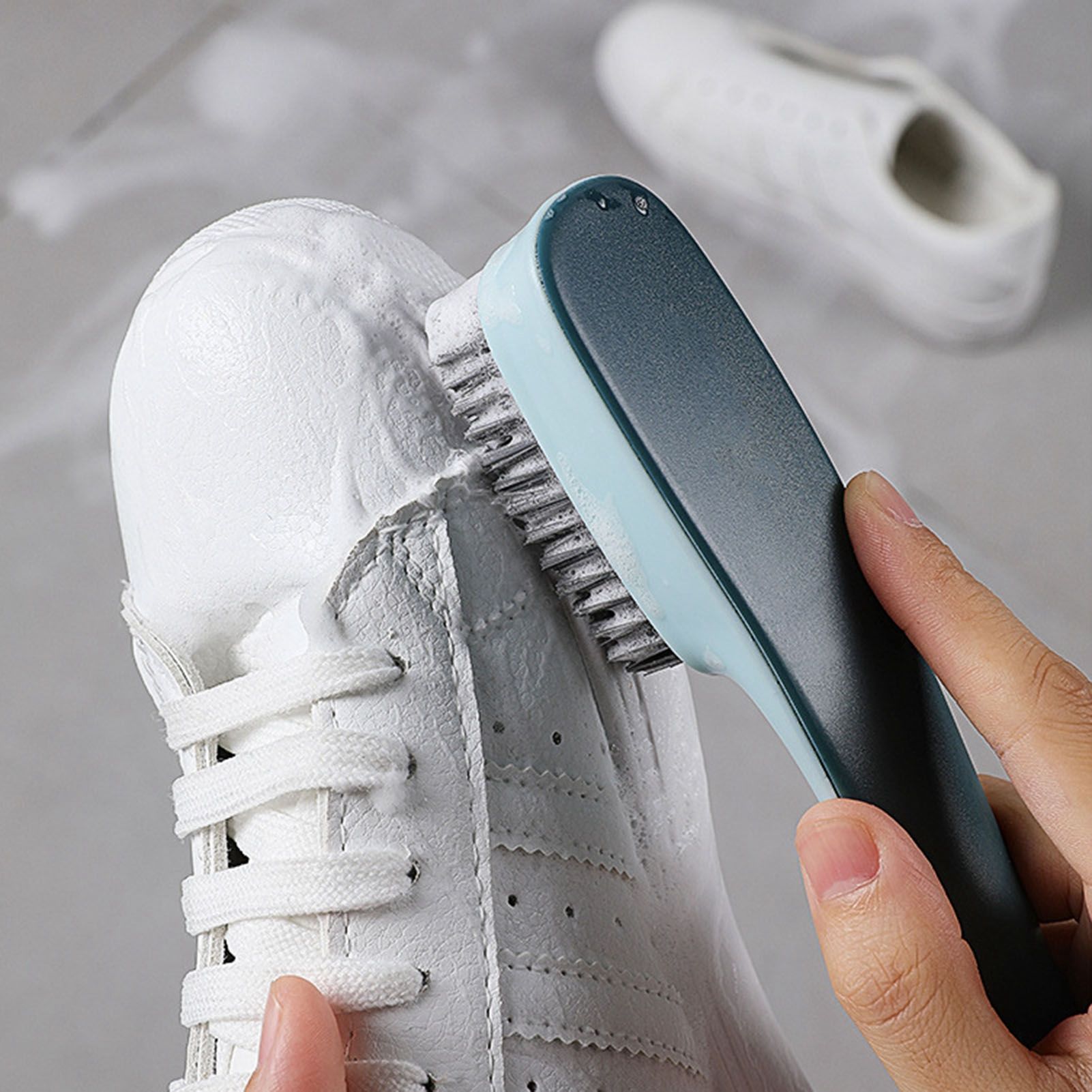 Shoes Brush Multifunctional Flocked Bristles Laundry Brush Cleaning Tool for view 5