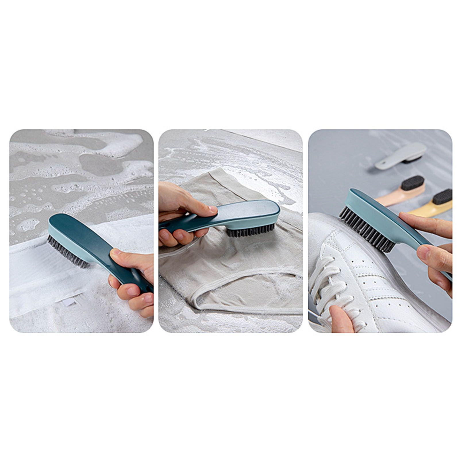 Shoes Brush Multifunctional Flocked Bristles Laundry Brush Cleaning Tool for view 10