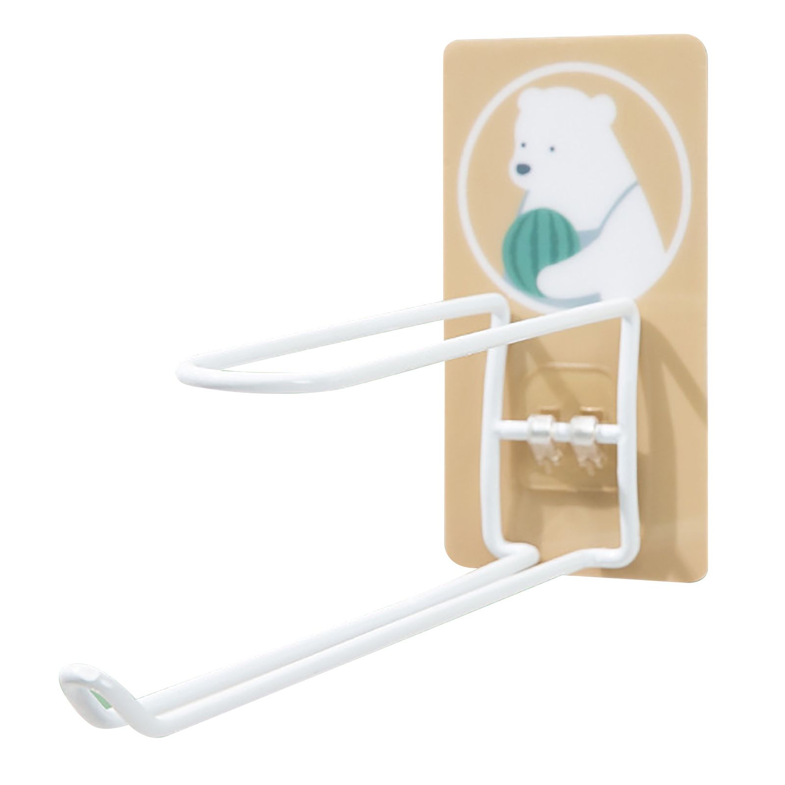 Wall Mounted Coat Rack Cartoon Animal 2 Layer Storage Space Saving Acrylic