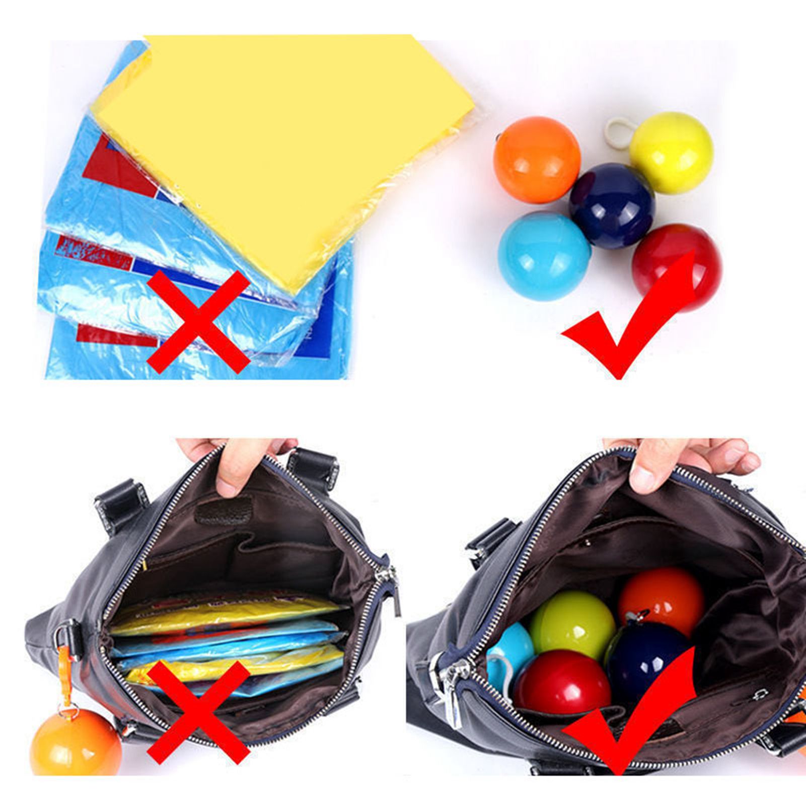 Portable Raincoat Ball Mini Emergency Thickened Disposable Raincoat Ball for view 8