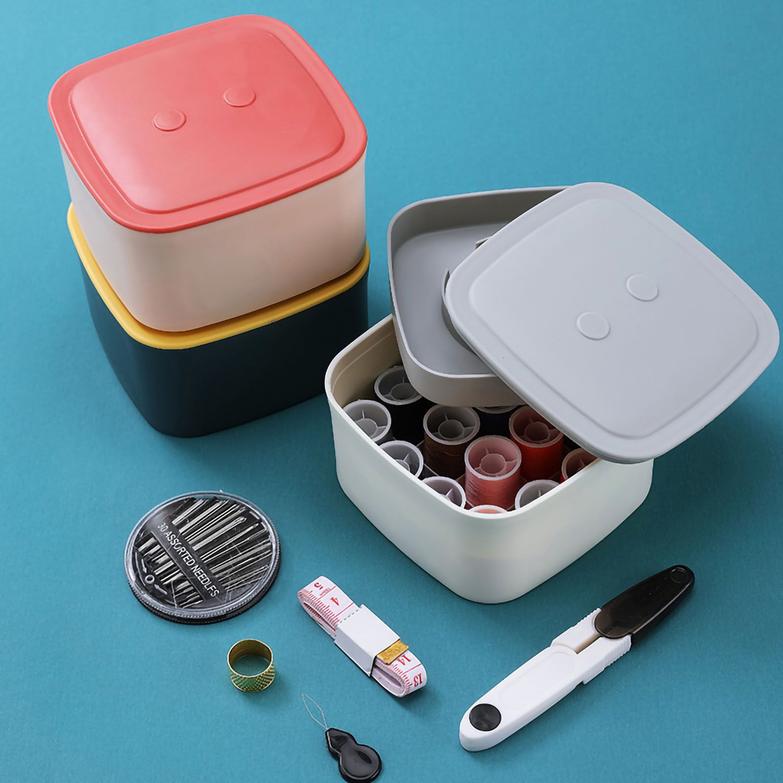 Magnetic Sewing Box PP Polyester Colorful Multifunctional Scandinavian Style view 5