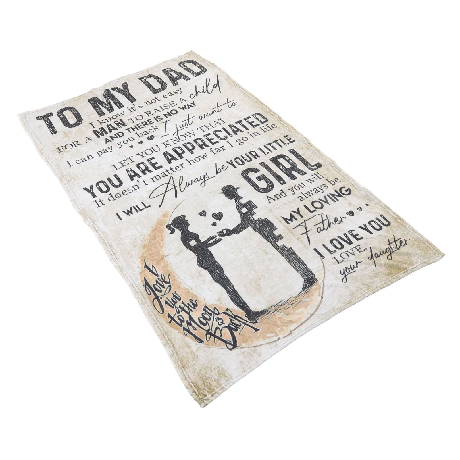 Dad Blanket Father's Day Theme Dual Sides Personalized Wide Application Sofa view 10