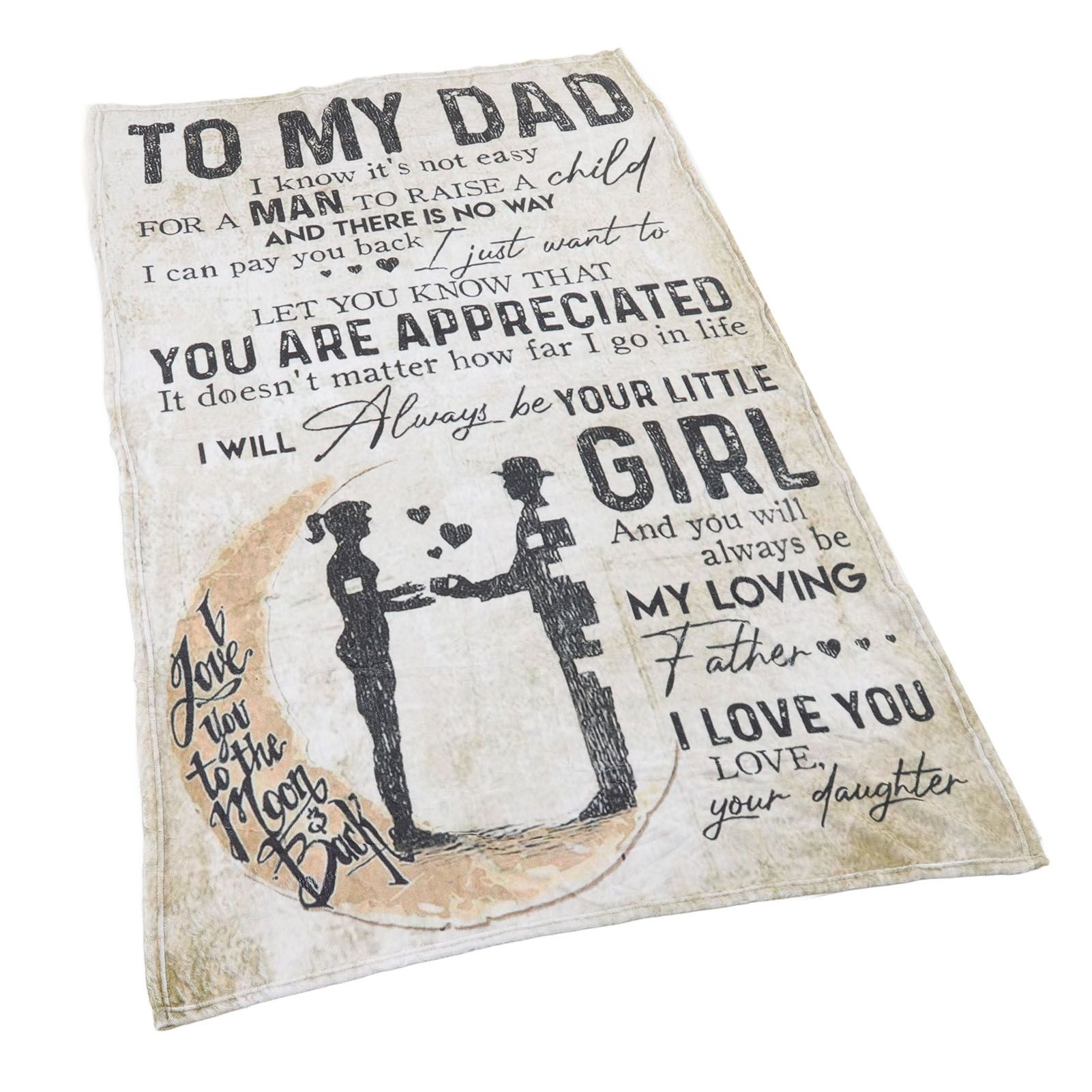 Dad Blanket Father's Day Theme Dual Sides Personalized Wide Application Sofa view 2