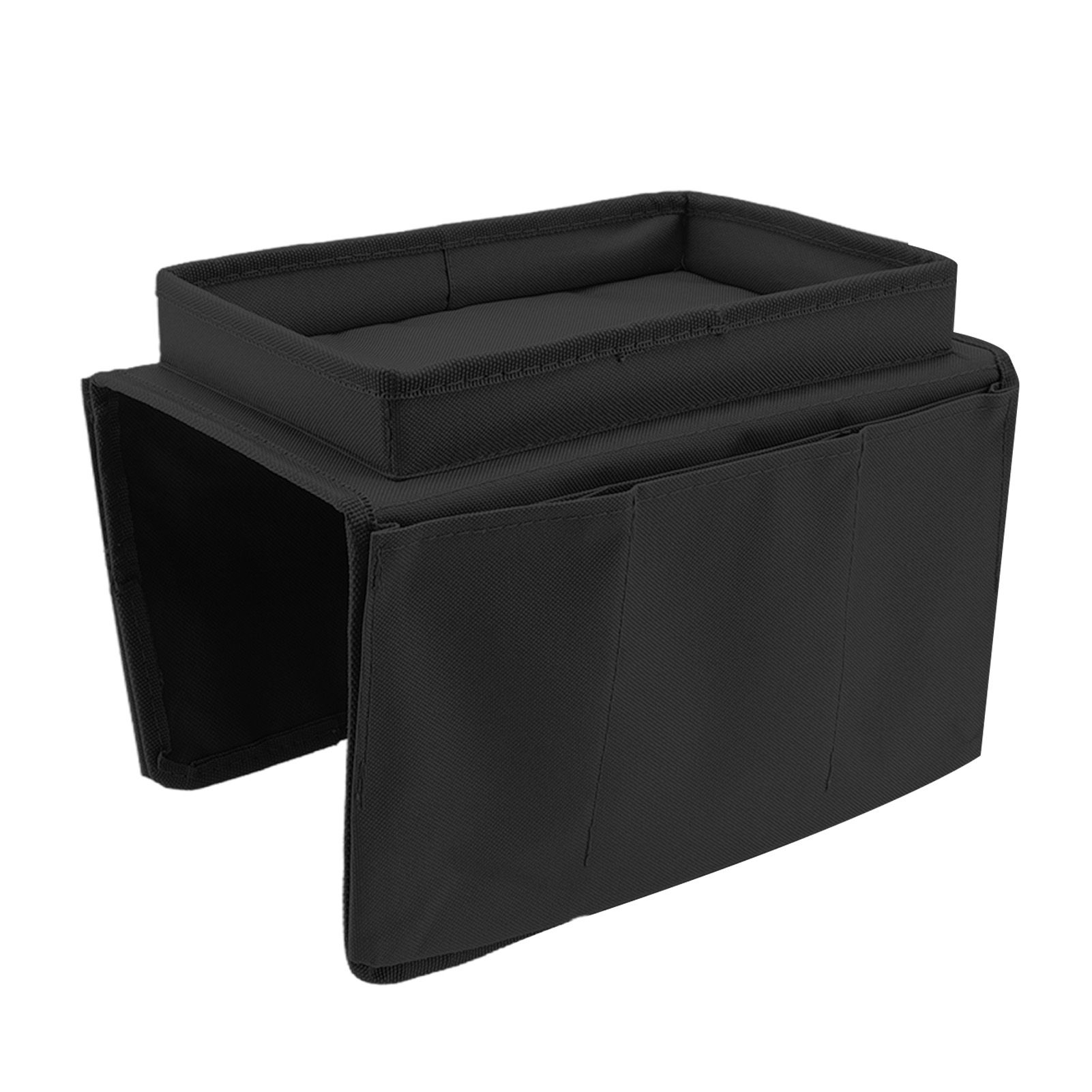 Sofa Tray Folding Arm Storage Holder Table 600D Oxford Cloth Side Pockets for view 4