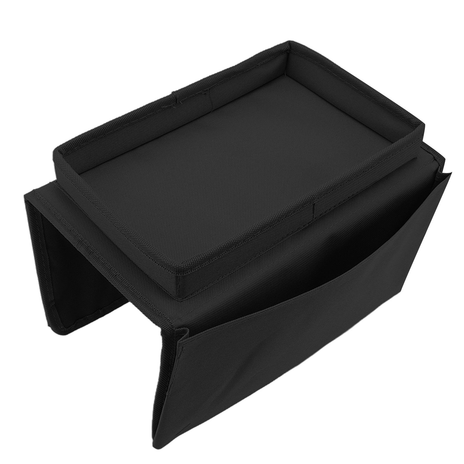 Sofa Tray Folding Arm Storage Holder Table 600D Oxford Cloth Side Pockets for view 6