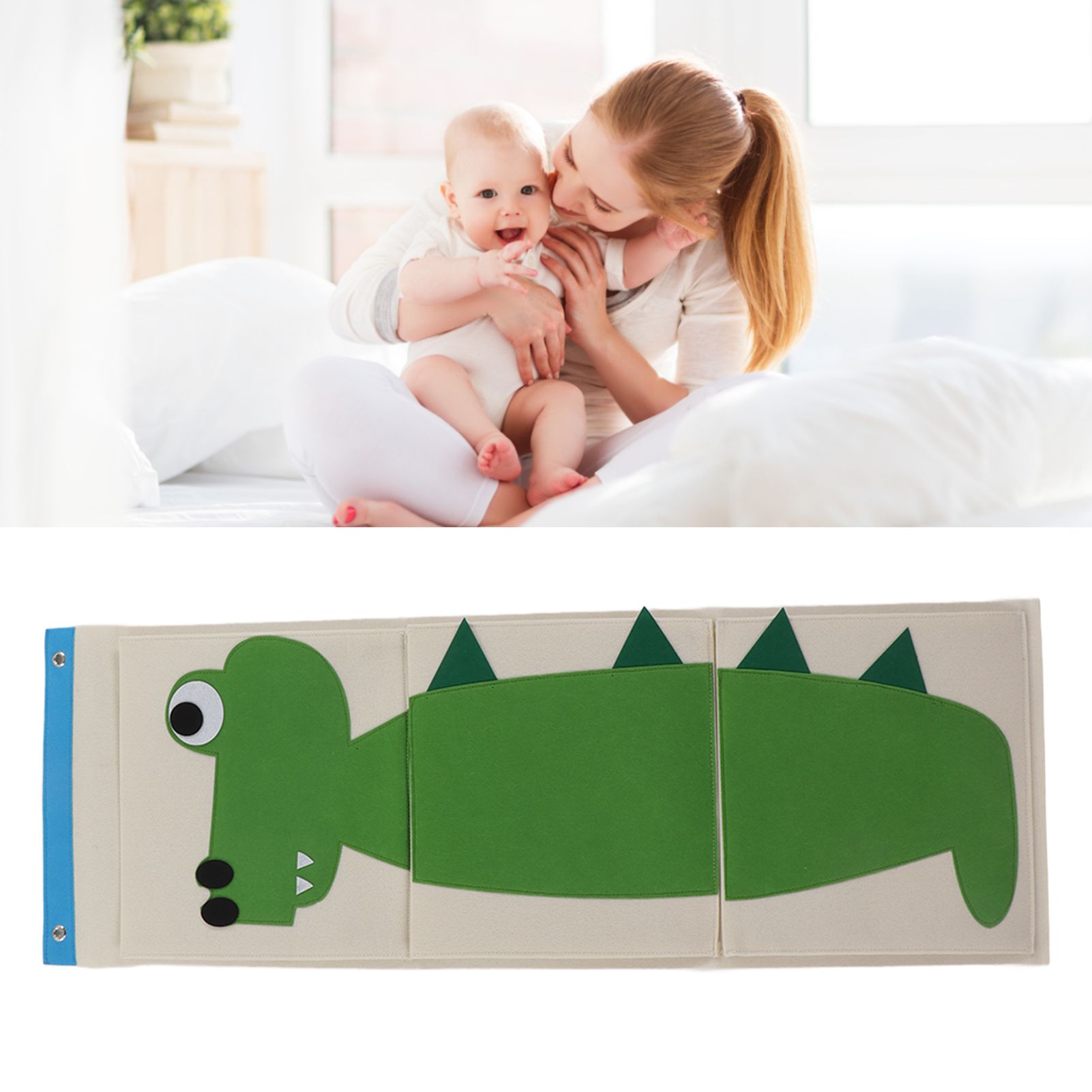 Wall Mounted Storage Bag 3 Layers Closet Crib Cartoon Felt Animal Type Over view 11