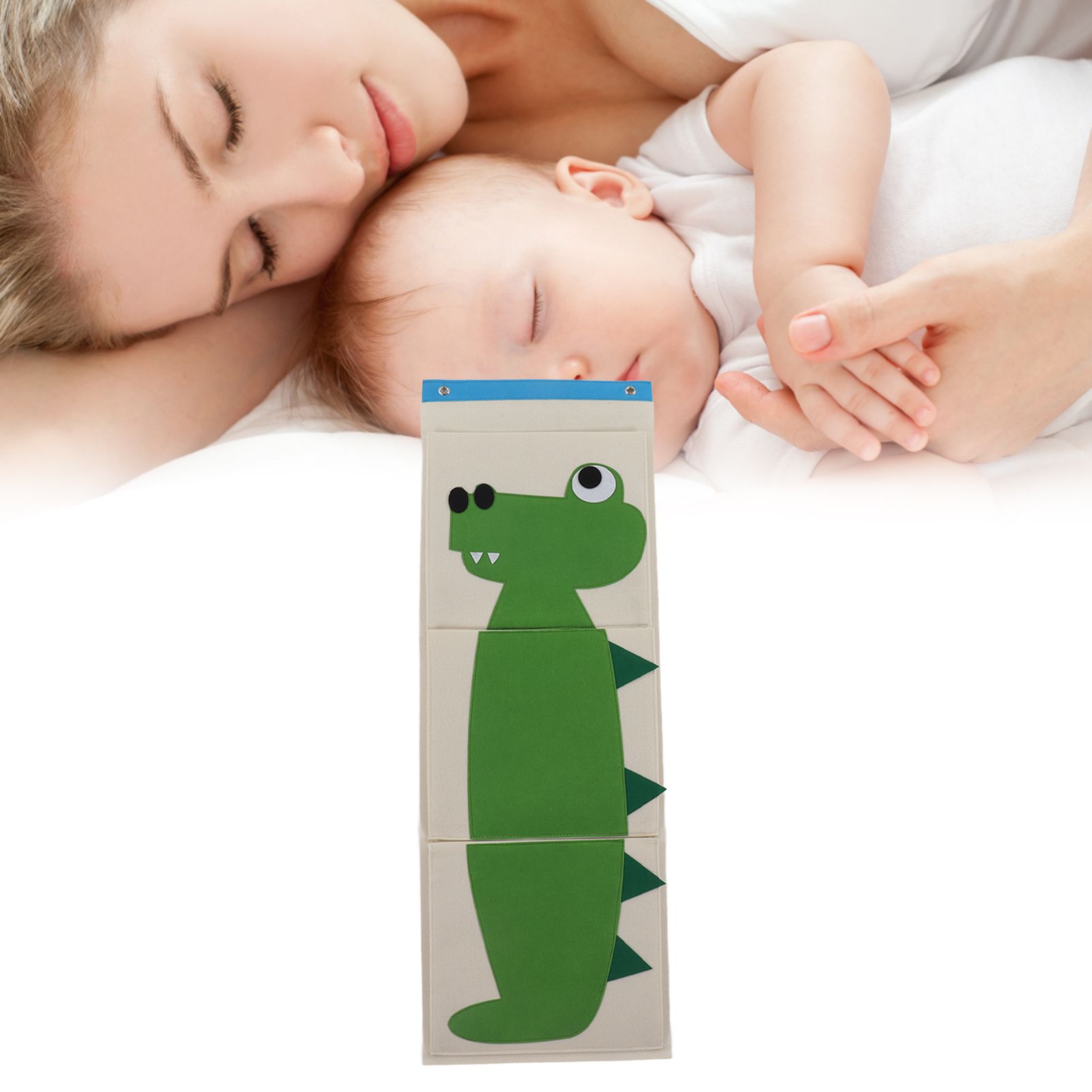 Wall Mounted Storage Bag 3 Layers Closet Crib Cartoon Felt Animal Type Over view 12