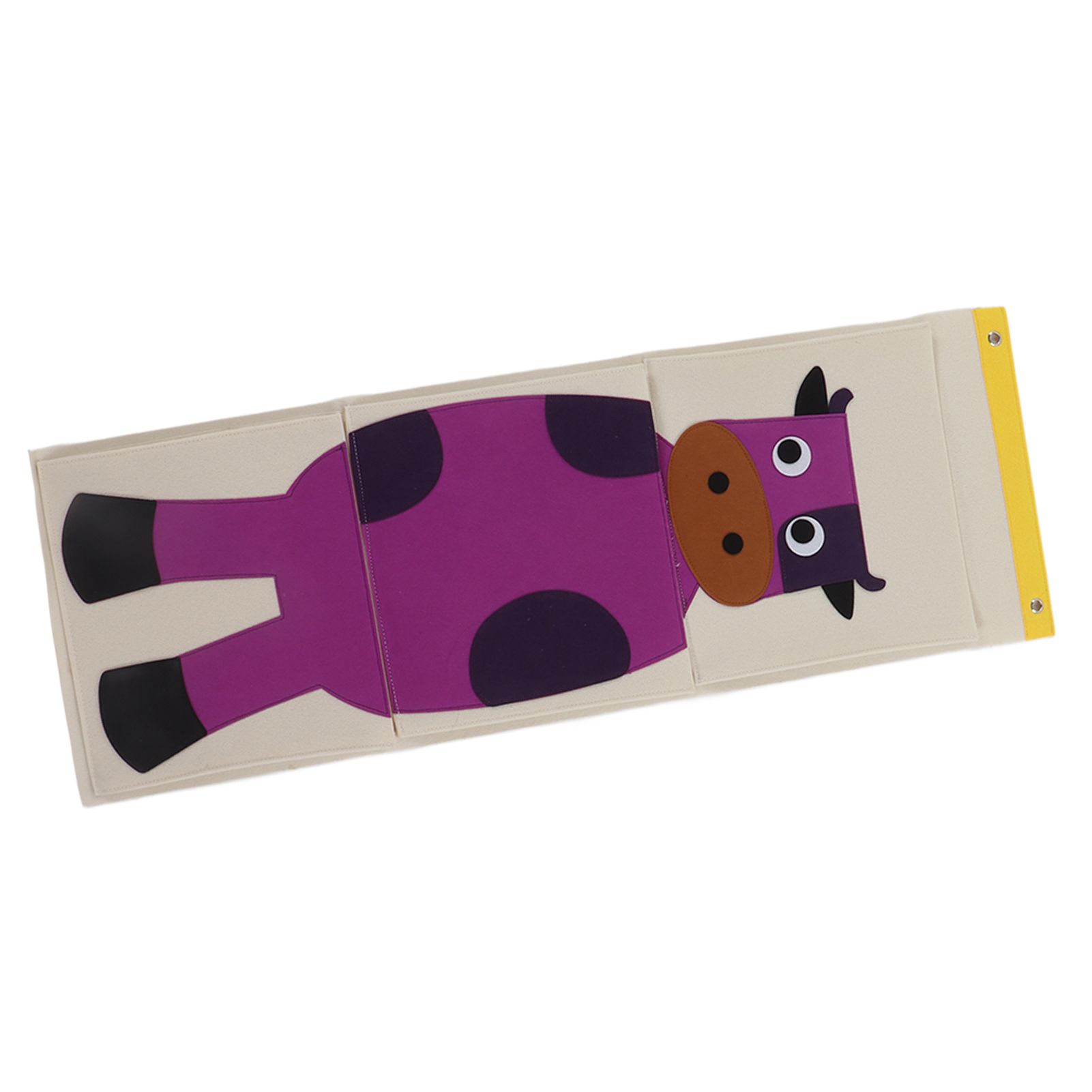 Wall Mounted Storage Bag 3 Layers Closet Crib Cartoon Felt Animal Type Over view 4