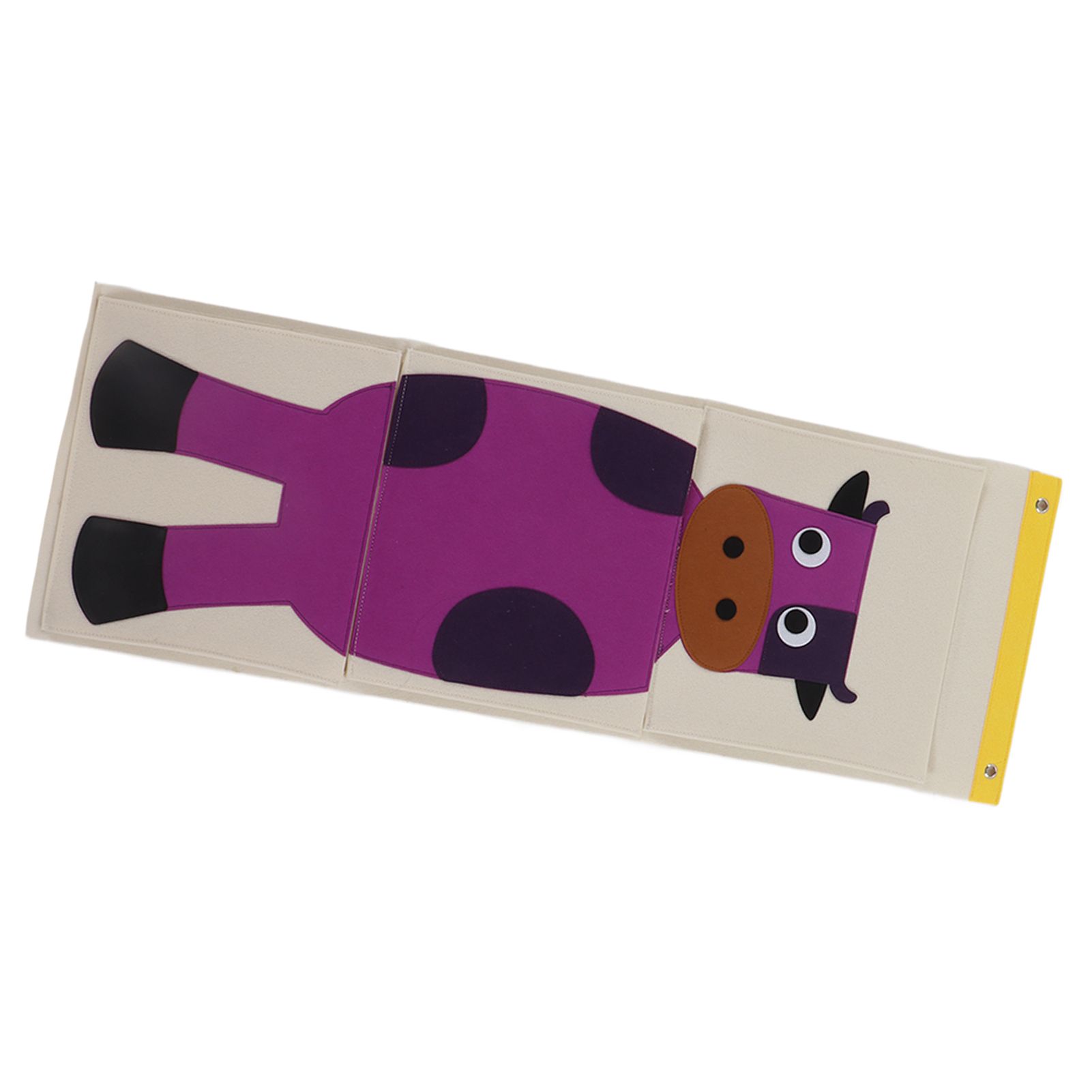 Wall Mounted Storage Bag 3 Layers Closet Crib Cartoon Felt Animal Type Over view 5