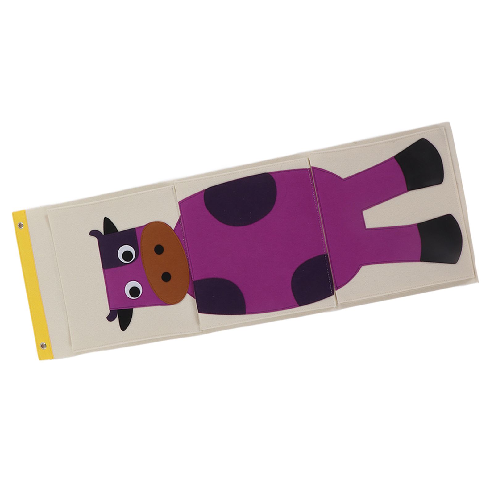 Wall Mounted Storage Bag 3 Layers Closet Crib Cartoon Felt Animal Type Over view 6