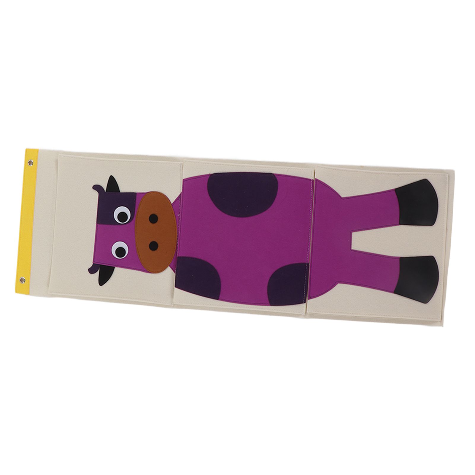 Wall Mounted Storage Bag 3 Layers Closet Crib Cartoon Felt Animal Type Over view 7