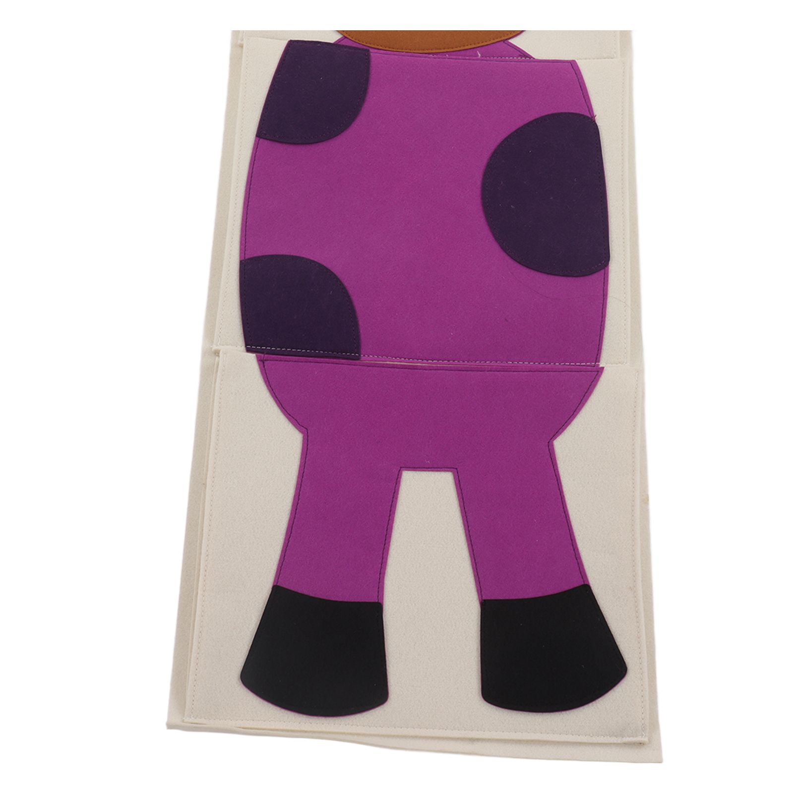 Wall Mounted Storage Bag 3 Layers Closet Crib Cartoon Felt Animal Type Over view 15