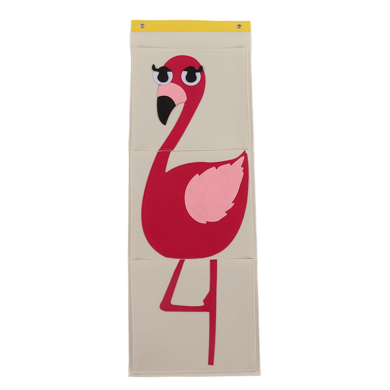 Wall Mounted Storage Bag 3 Layers Closet Crib Cartoon Felt Animal Type Over