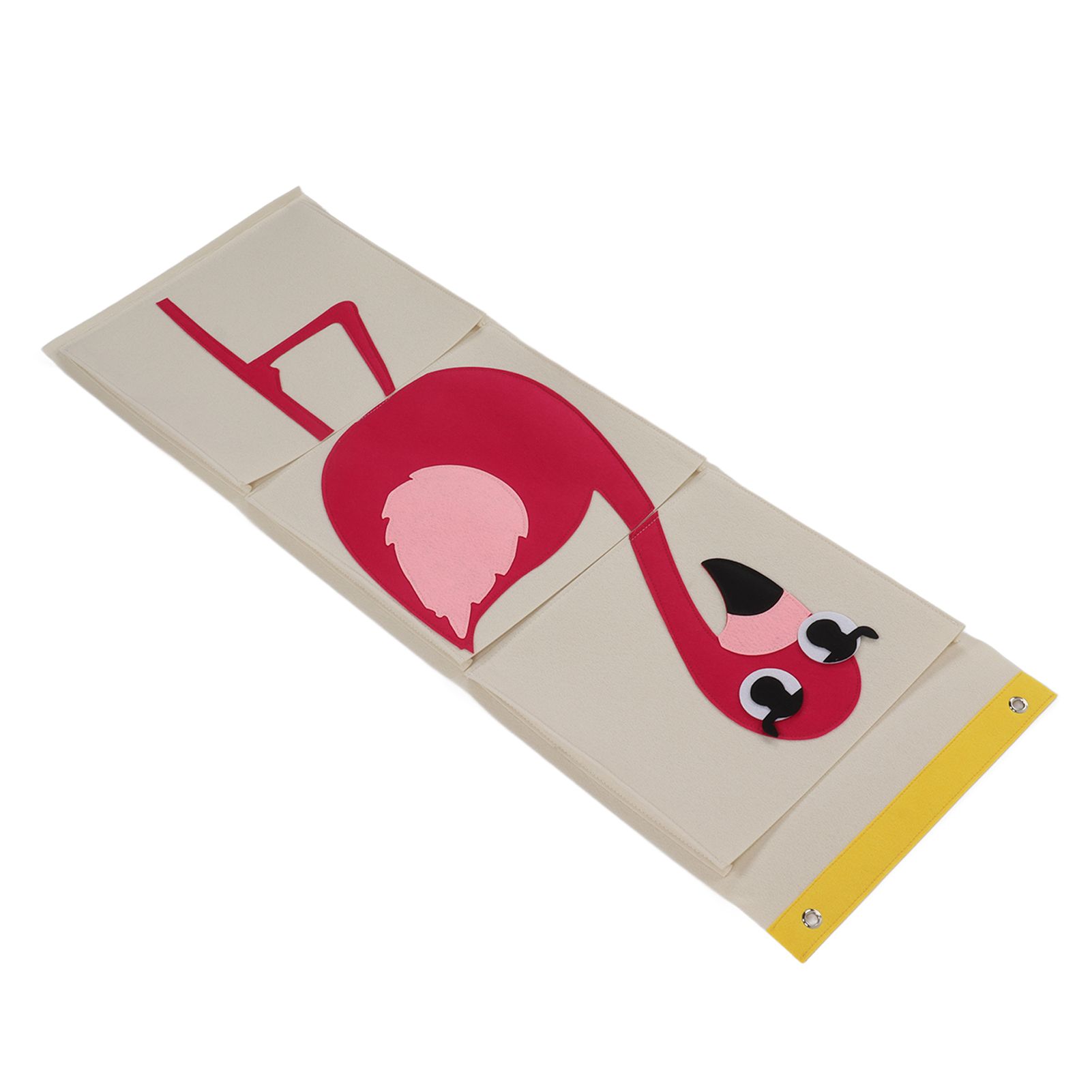 Wall Mounted Storage Bag 3 Layers Closet Crib Cartoon Felt Animal Type Over view 10