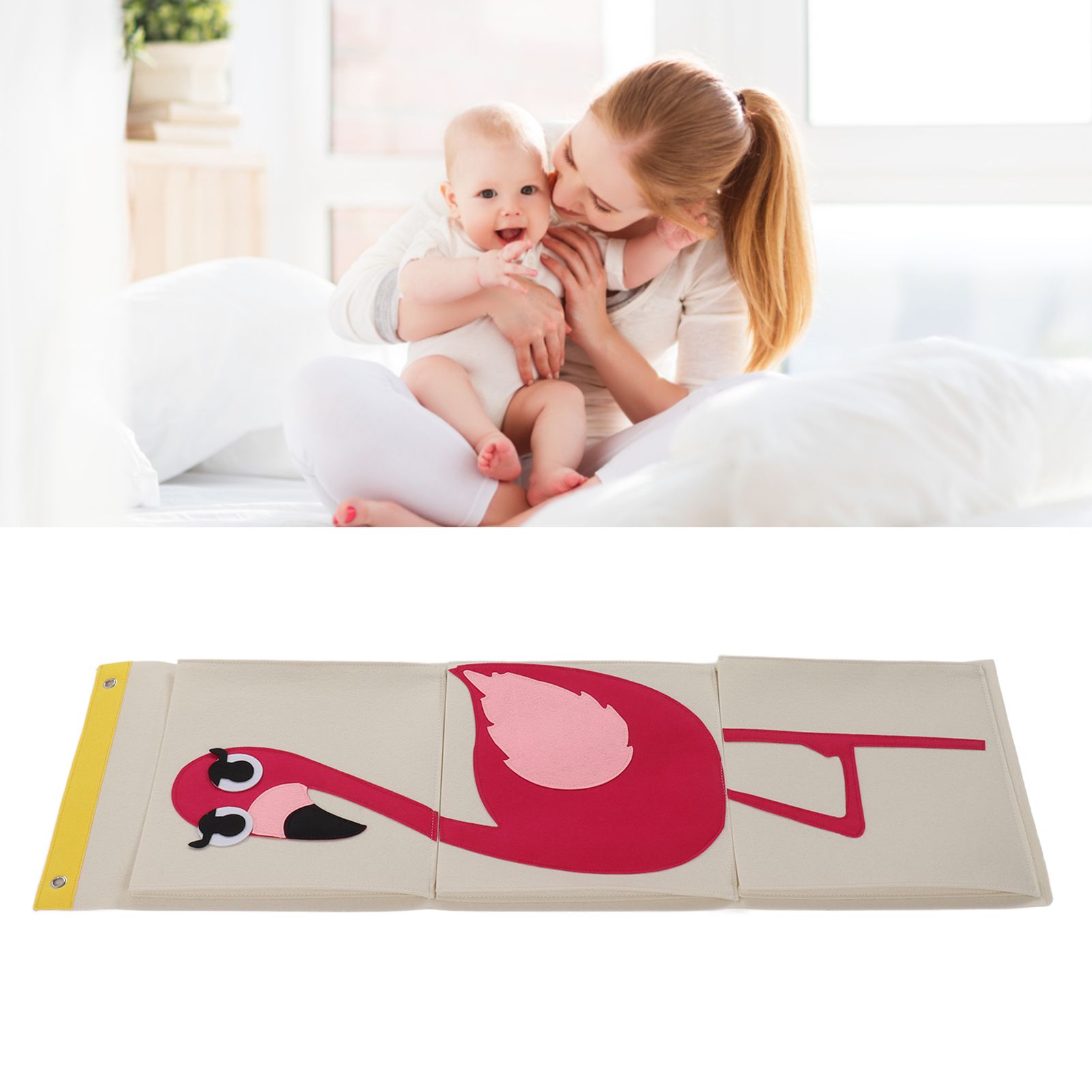 Wall Mounted Storage Bag 3 Layers Closet Crib Cartoon Felt Animal Type Over view 11