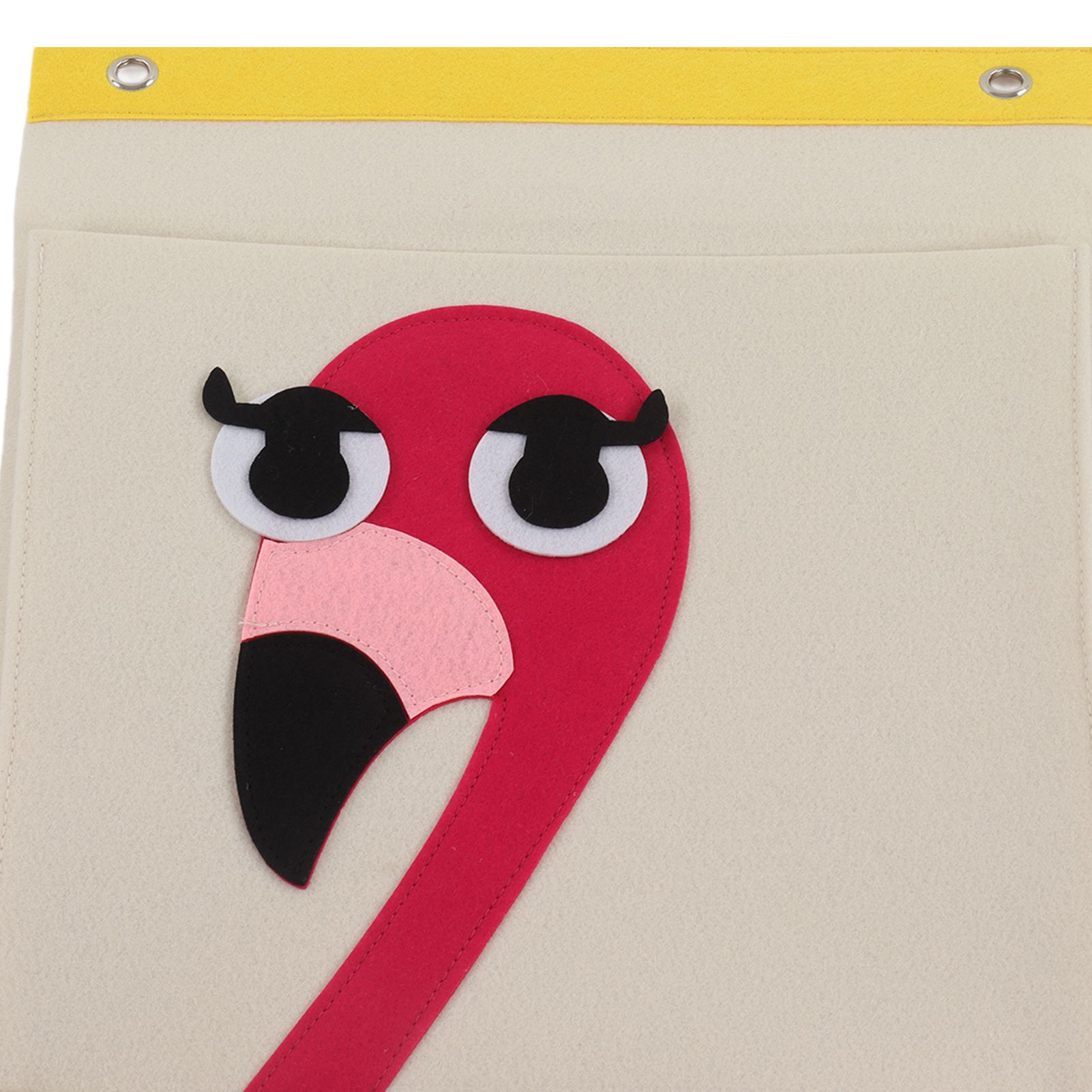 Wall Mounted Storage Bag 3 Layers Closet Crib Cartoon Felt Animal Type Over view 13