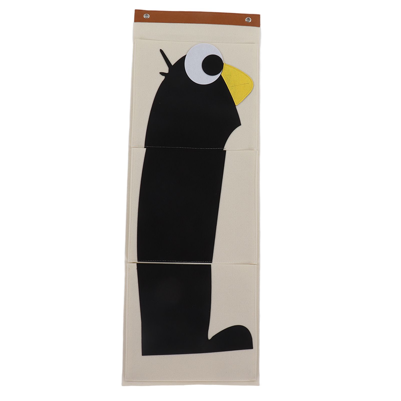 Wall Mounted Storage Bag 3 Layers Closet Crib Cartoon Felt Animal Type Over