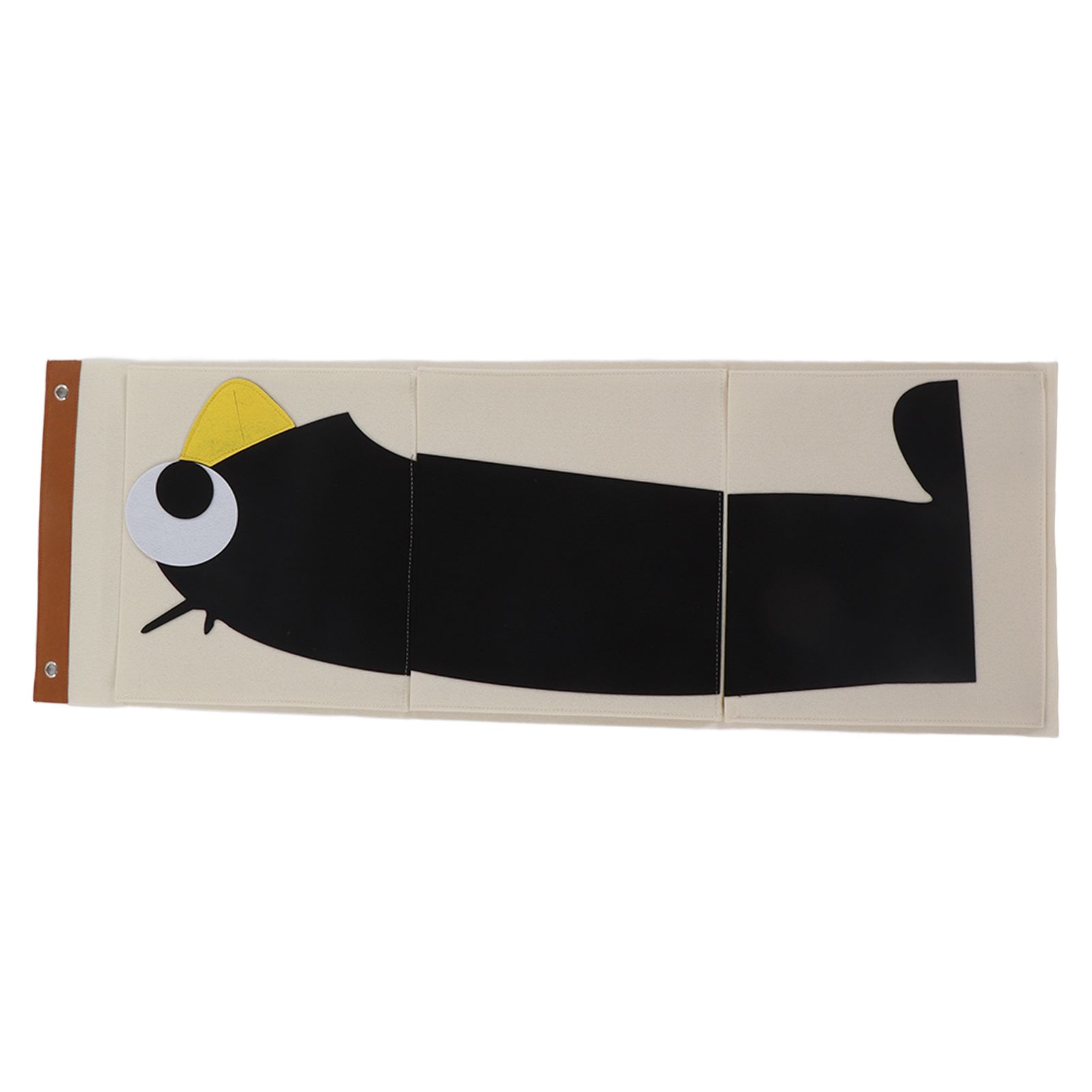 Wall Mounted Storage Bag 3 Layers Closet Crib Cartoon Felt Animal Type Over view 2