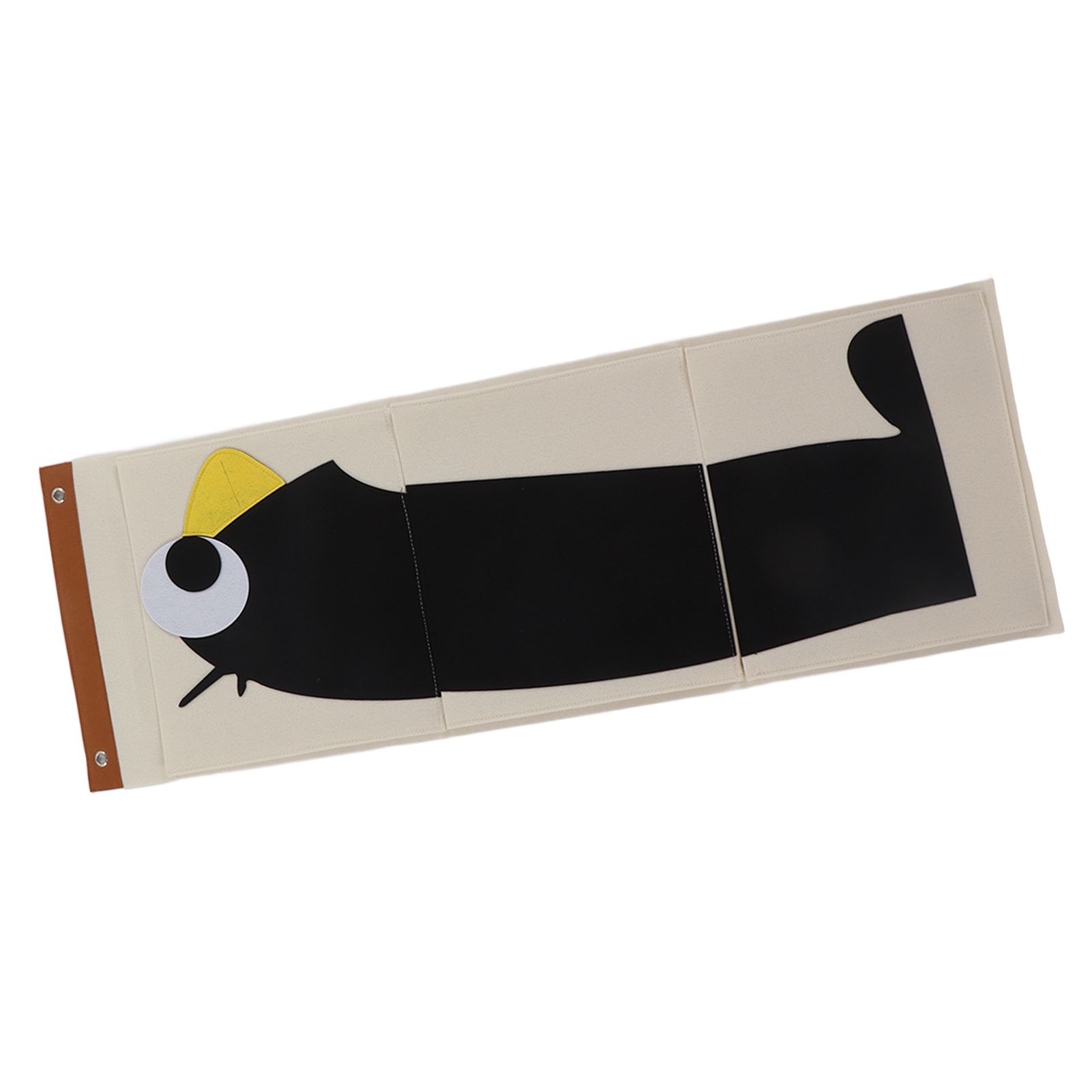 Wall Mounted Storage Bag 3 Layers Closet Crib Cartoon Felt Animal Type Over view 8