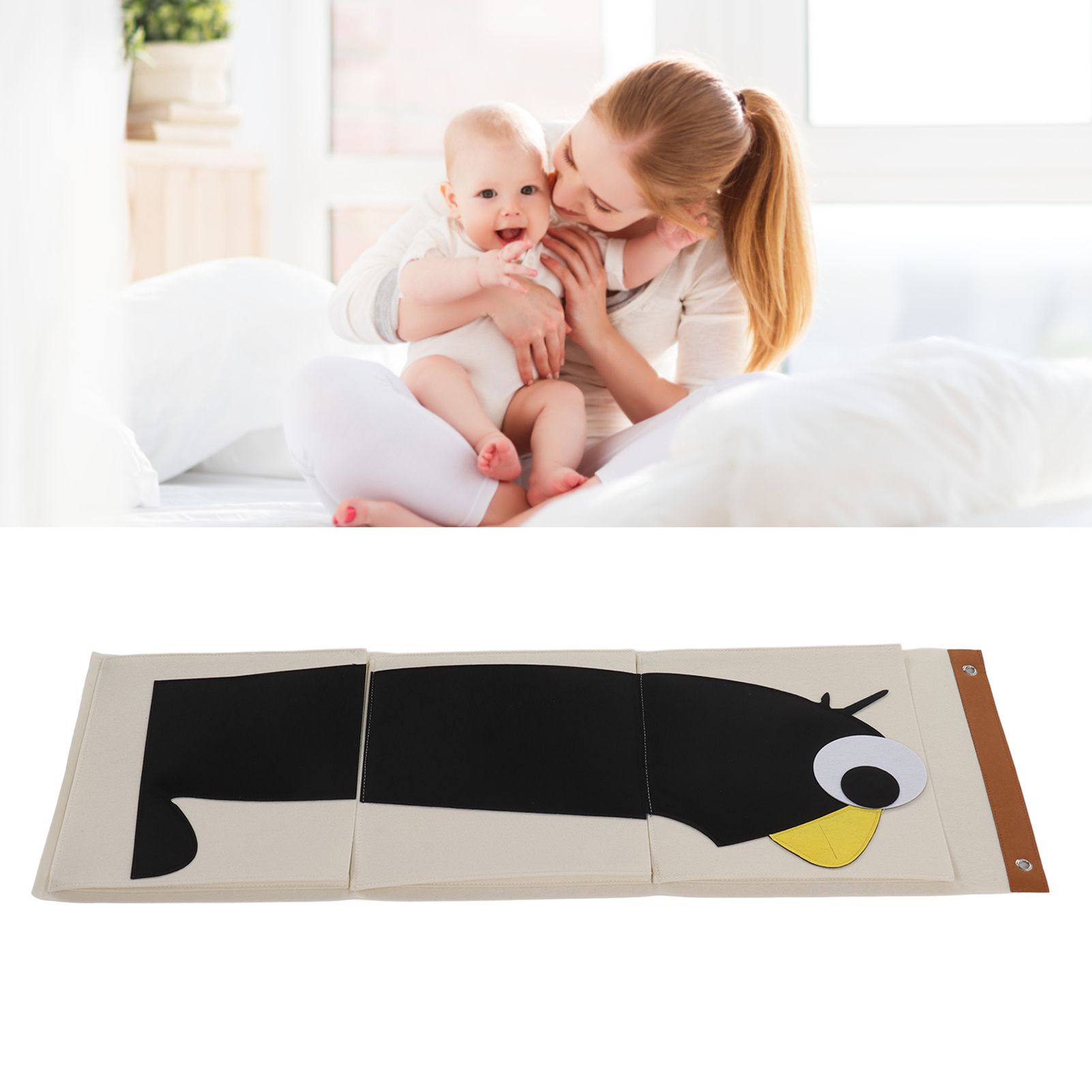 Wall Mounted Storage Bag 3 Layers Closet Crib Cartoon Felt Animal Type Over view 11