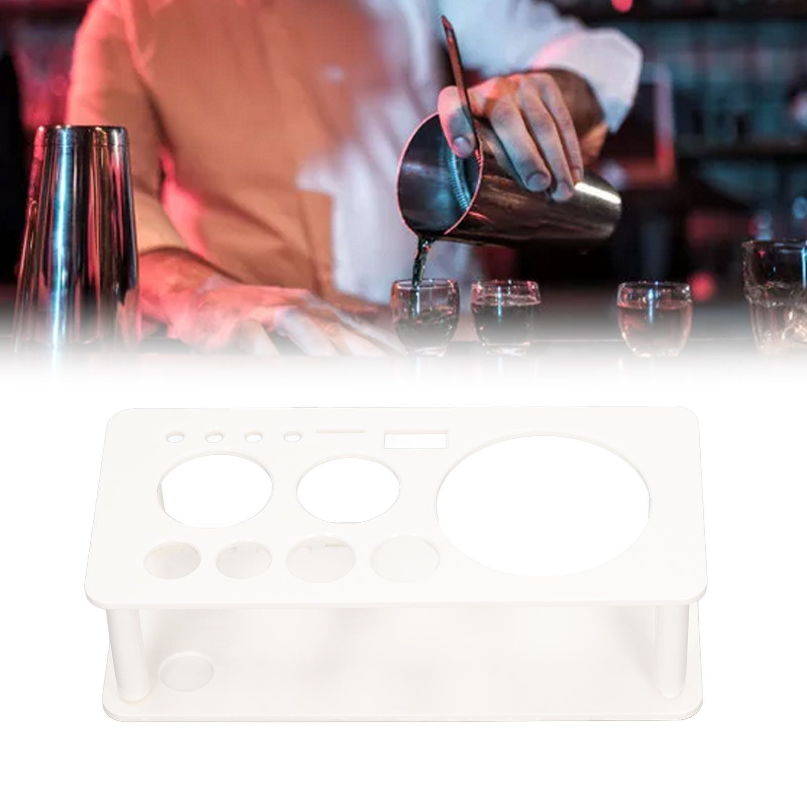 Bartender Kit Stand Space Saving Organize Storage Plastic Bartending Tool view 11