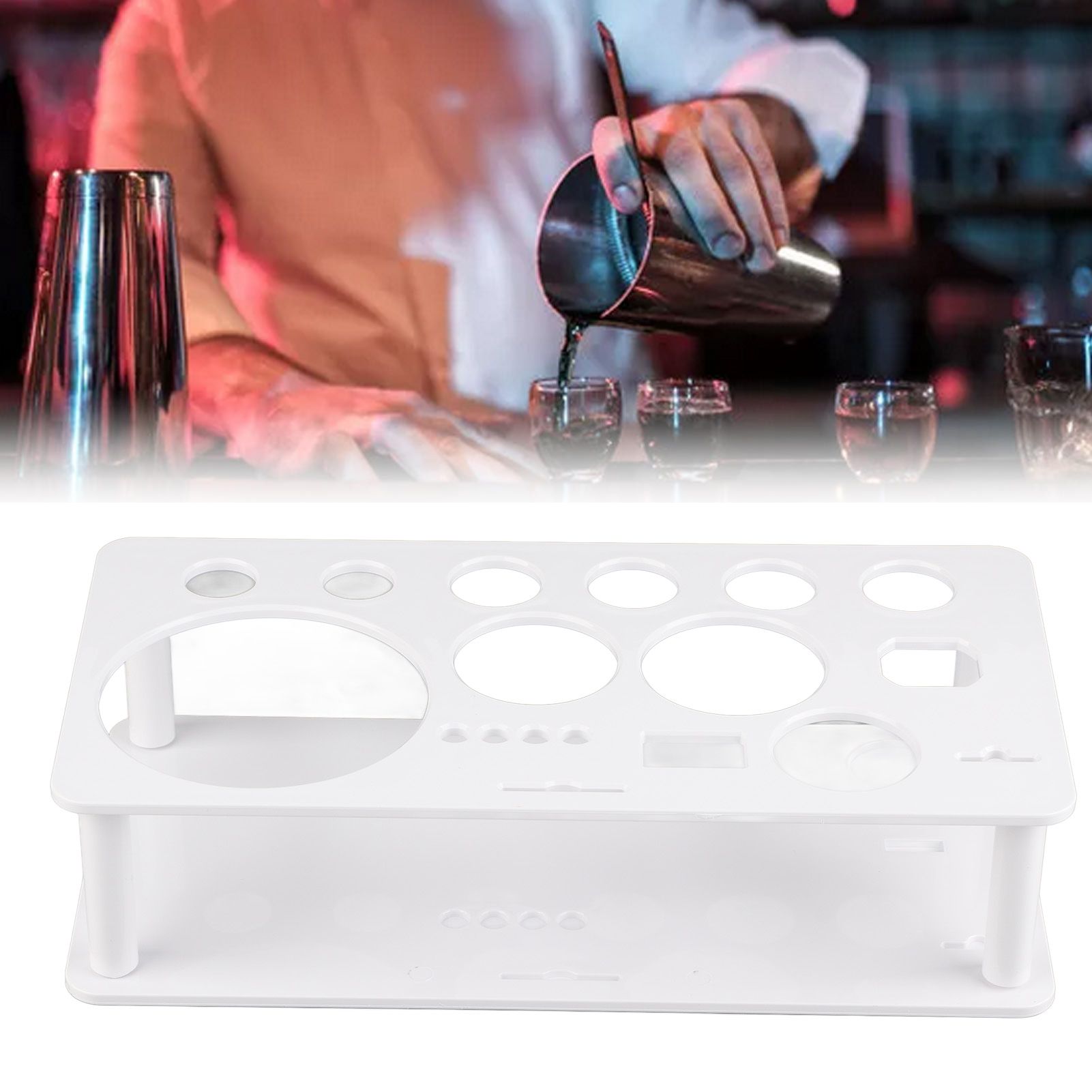 Bartender Kit Stand Space Saving Organize Storage Plastic Bartending Tool view 11