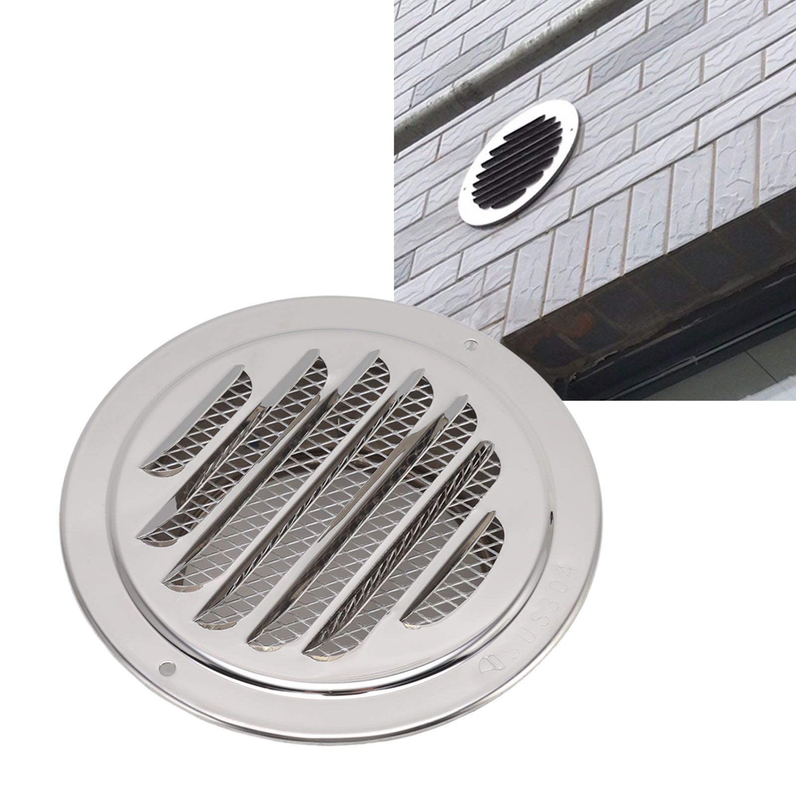 Air Ventilation Cover 304 Stainless Steel Round Exhaust Duct Grill Cap for view 11