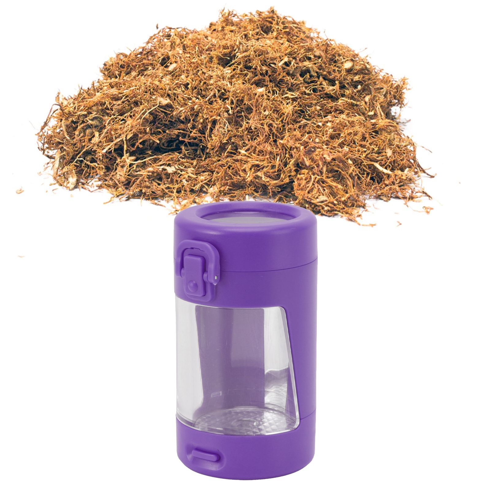 Glow Storage Jar with Grinder LED Waterproof Transparent Glass Seal Jar with view 11