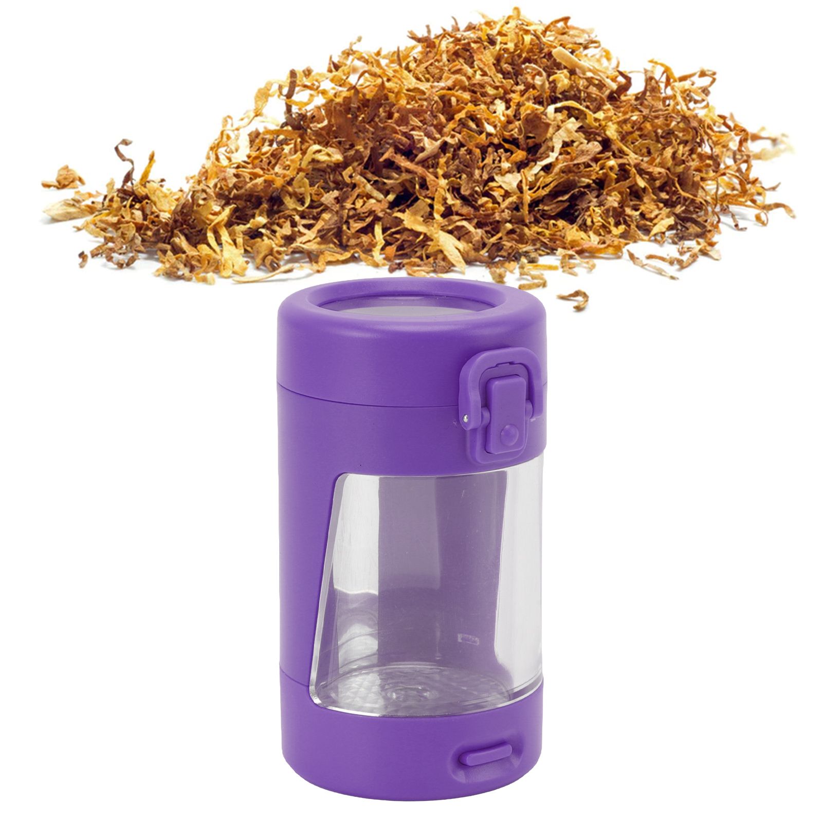 Glow Storage Jar with Grinder LED Waterproof Transparent Glass Seal Jar with view 12