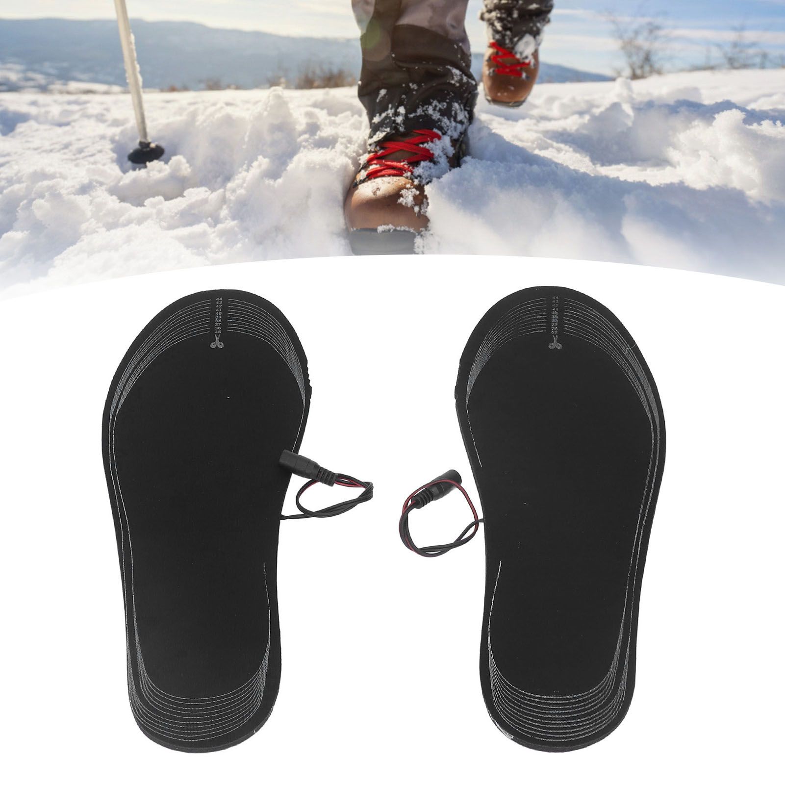 1 Pair Electric Heated Insole Warm Keeping Lightweight USB Charging No Smell view 12